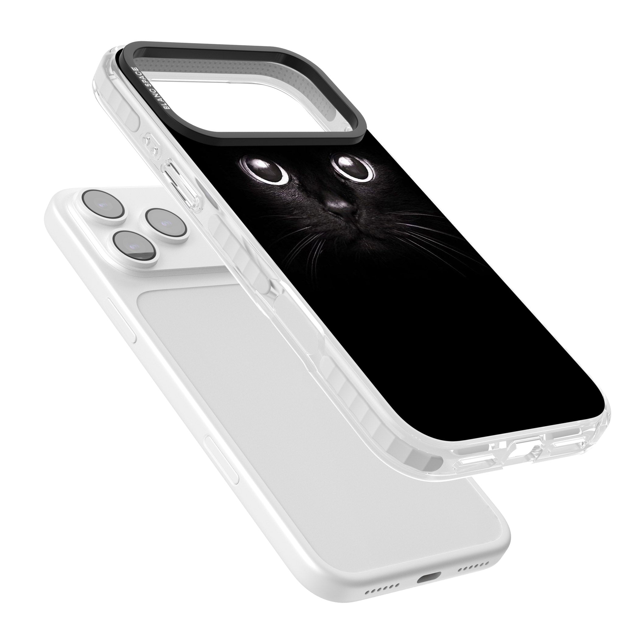 Black Cat iPhone 17 Pro Impact Clear Phone Case Colours