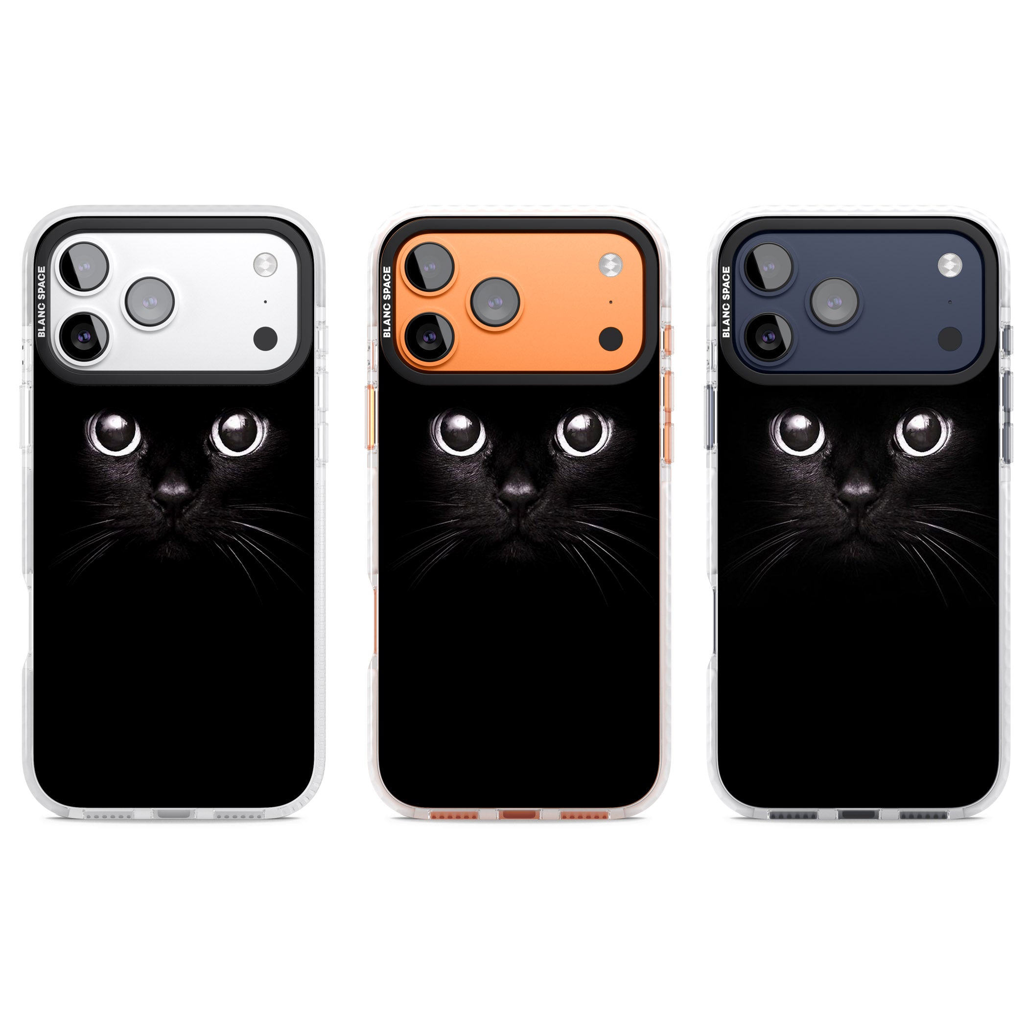 Black Cat iPhone 17 Pro Impact Clear Phone Case APT Impact Protection