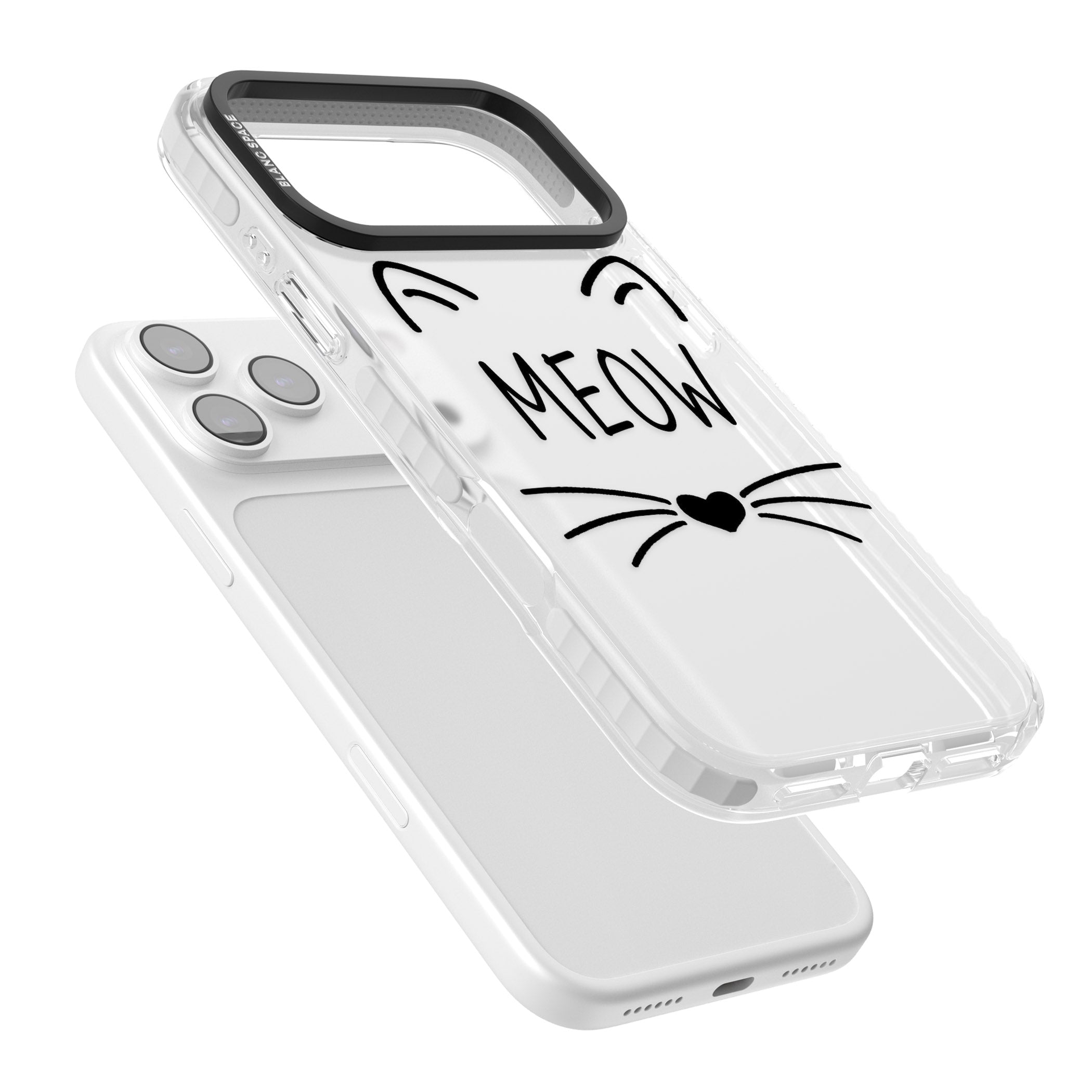 Cat Whiskers iPhone 17 Pro Impact Clear Phone Case Colours