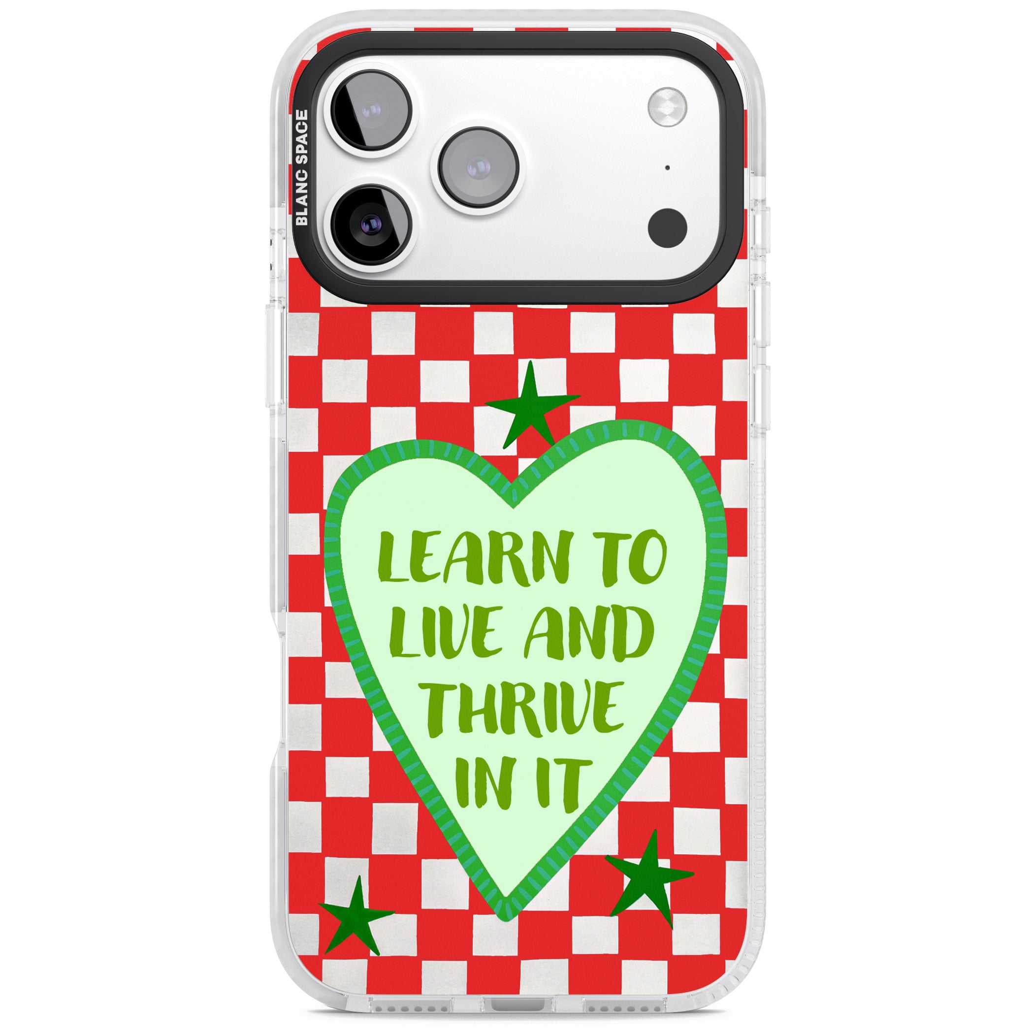 Learn To Live iPhone 17 Pro Impact Clear Phone Case
