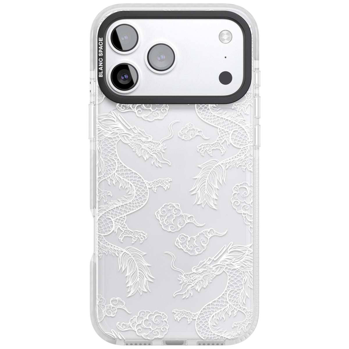 White Dragon Dynasty iPhone 17 Pro Max Impact Clear Phone Case front