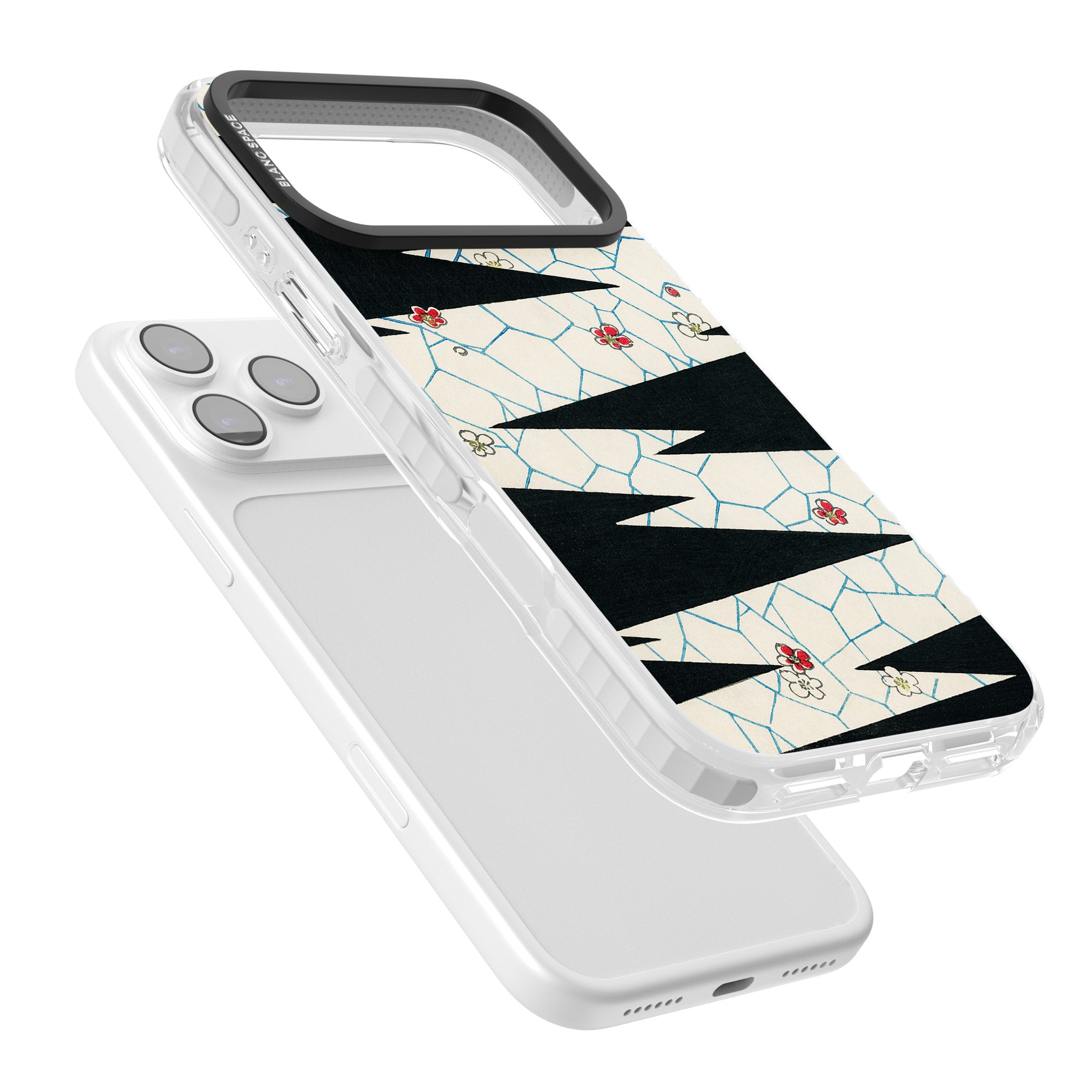 Japanese Flowers By Bijutsu Sekai iPhone 17 Pro Impact Clear Phone Case Colours