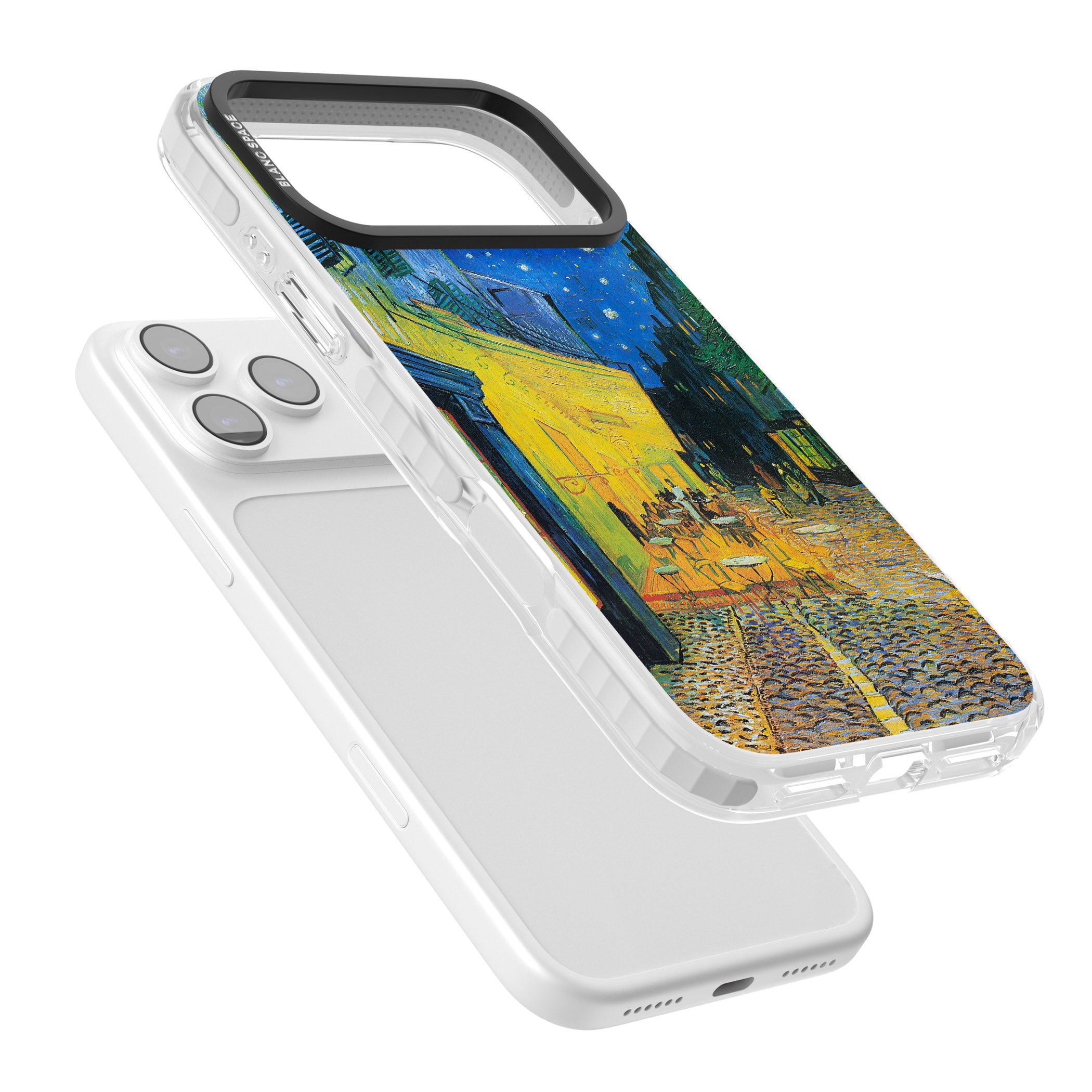 Café Terrace At Night iPhone 17 Pro Impact Clear Phone Case Colours