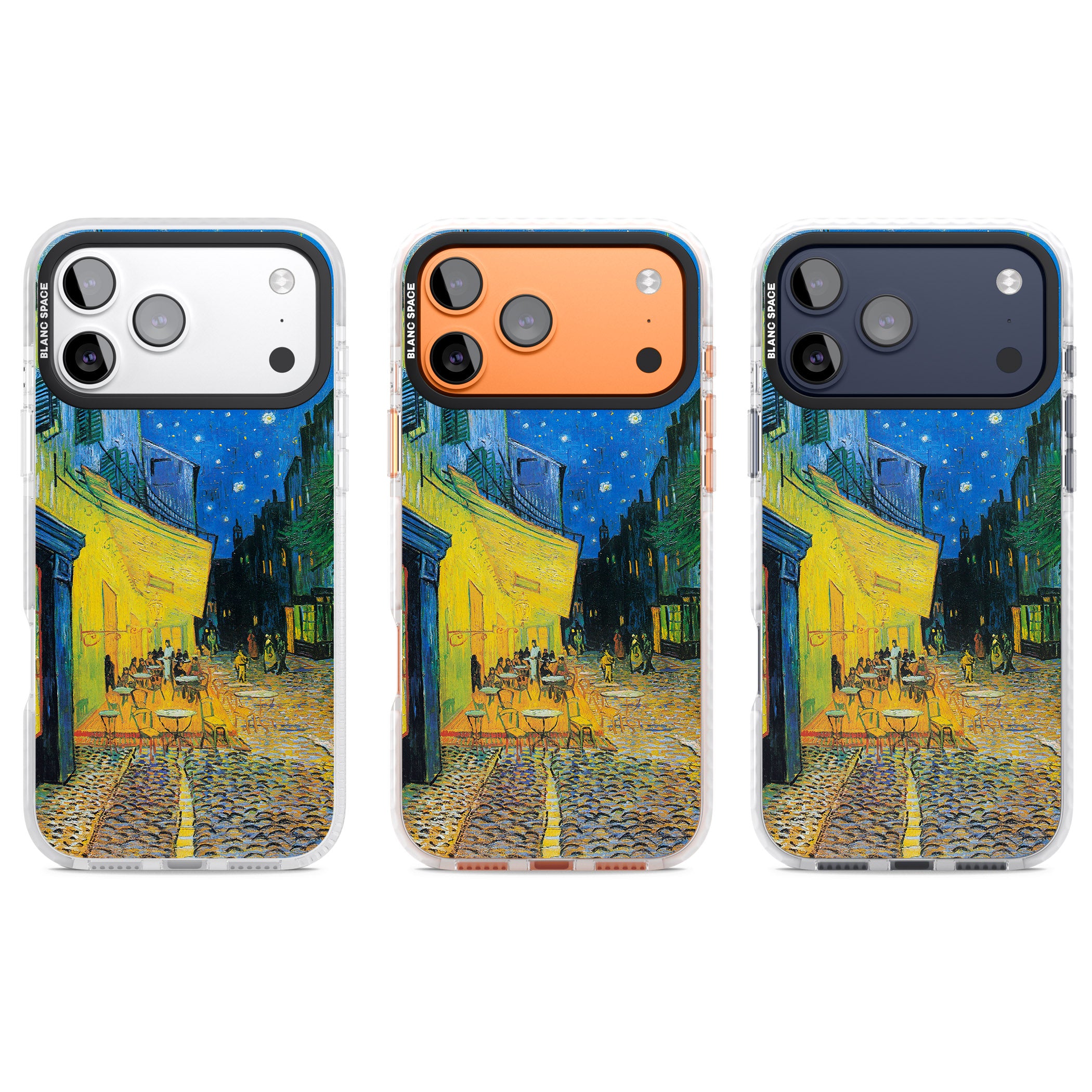 Café Terrace At Night iPhone 17 Pro Impact Clear Phone Case APT Impact Protection