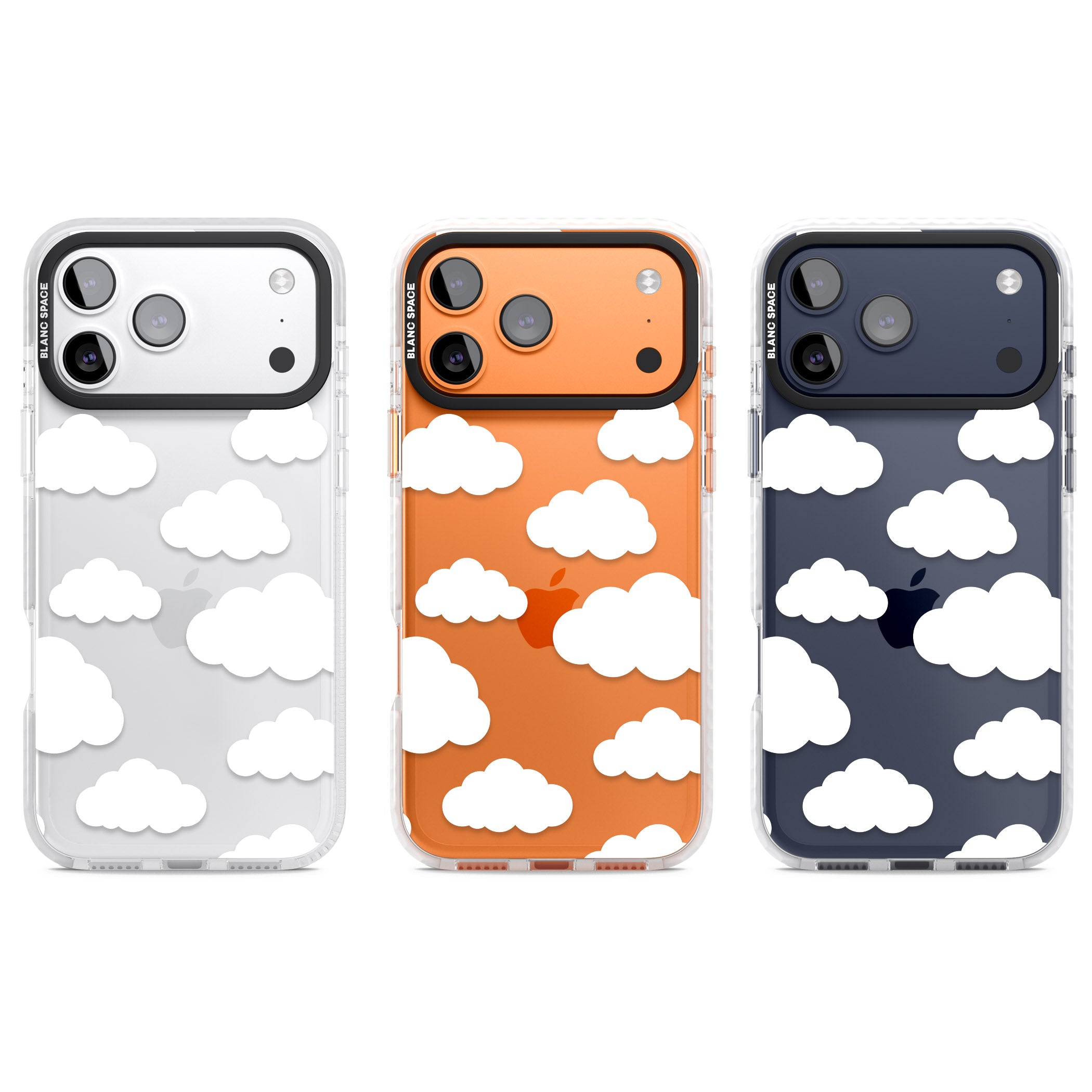 Cloud Pattern iPhone 17 Pro Impact Clear Phone Case APT Impact Protection