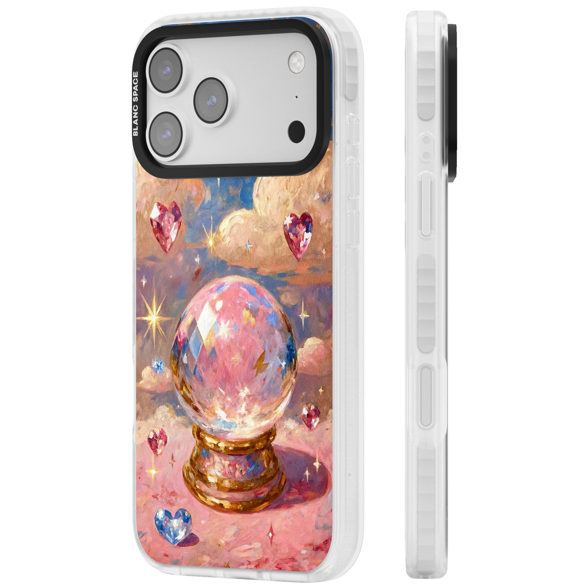Crystal Ball iPhone 17 Pro Max Impact Clear Phone Case side