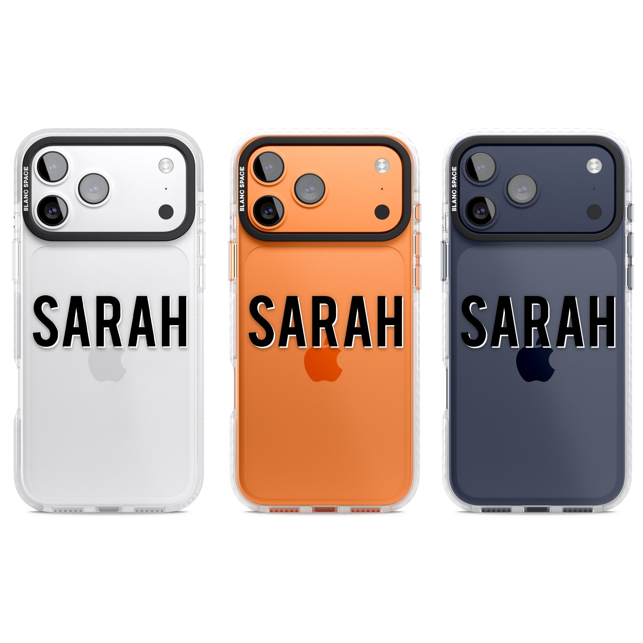 Personalised Clear Name iPhone 17 Pro Impact Clear Phone Case APT Impact Protection