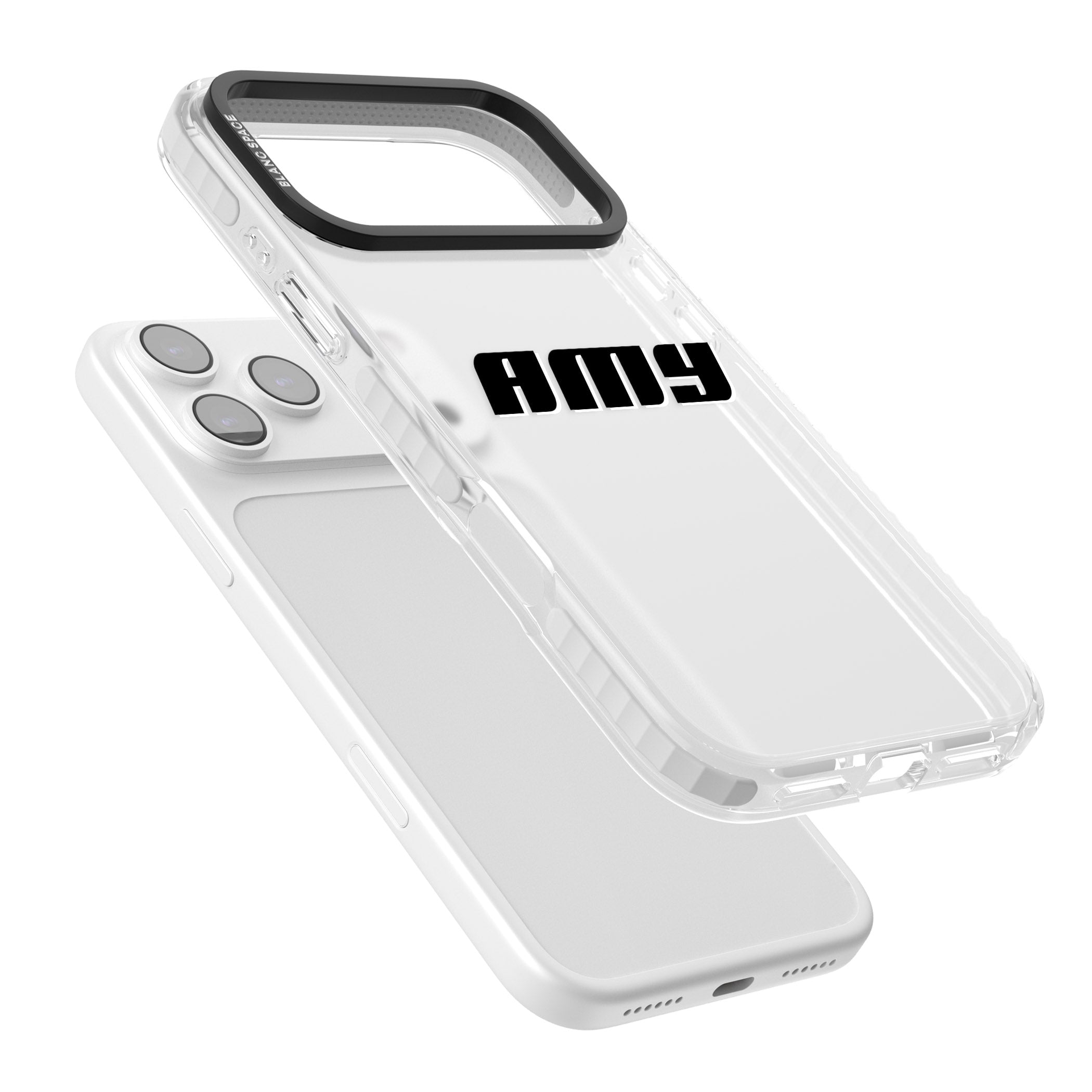 Personalised Bold Name iPhone 17 Pro Impact Clear Phone Case Colours