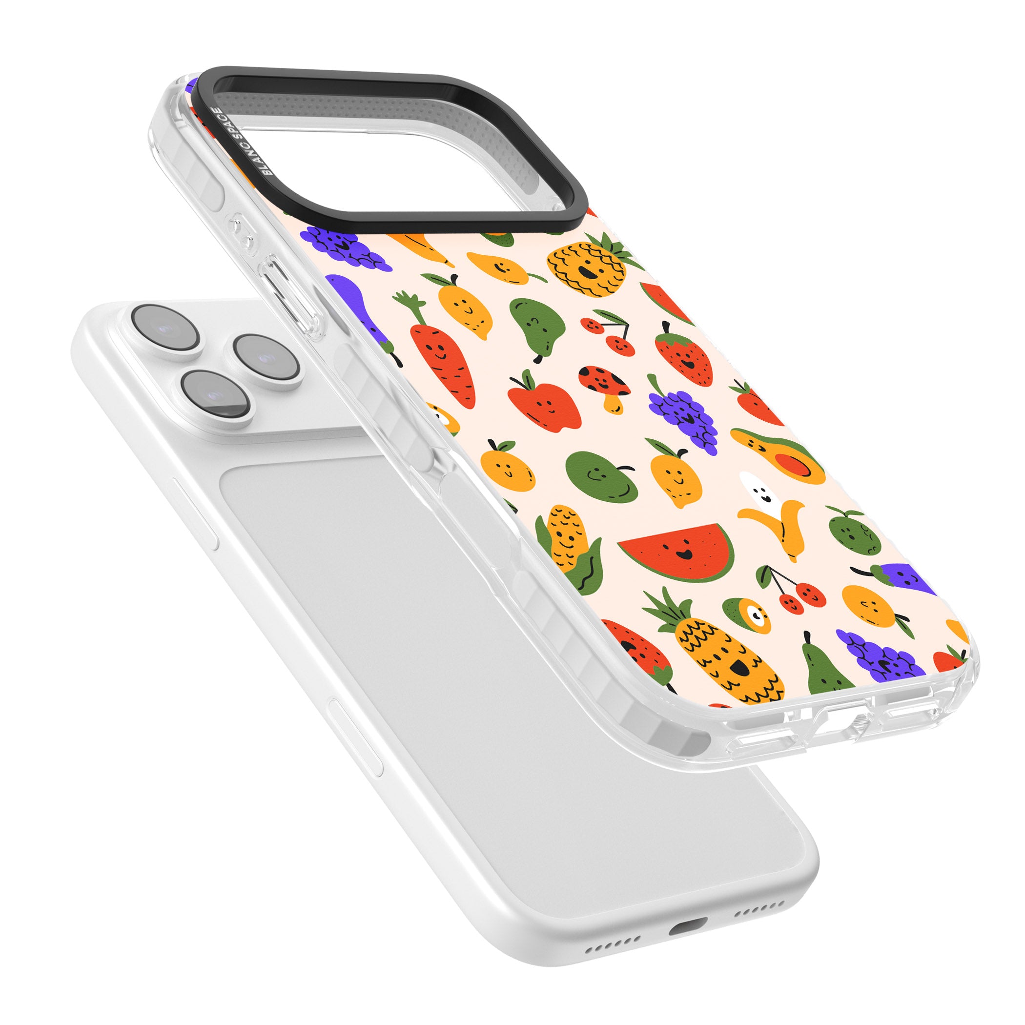 Kawaii Fruit iPhone 17 Pro Impact Clear Phone Case Colours
