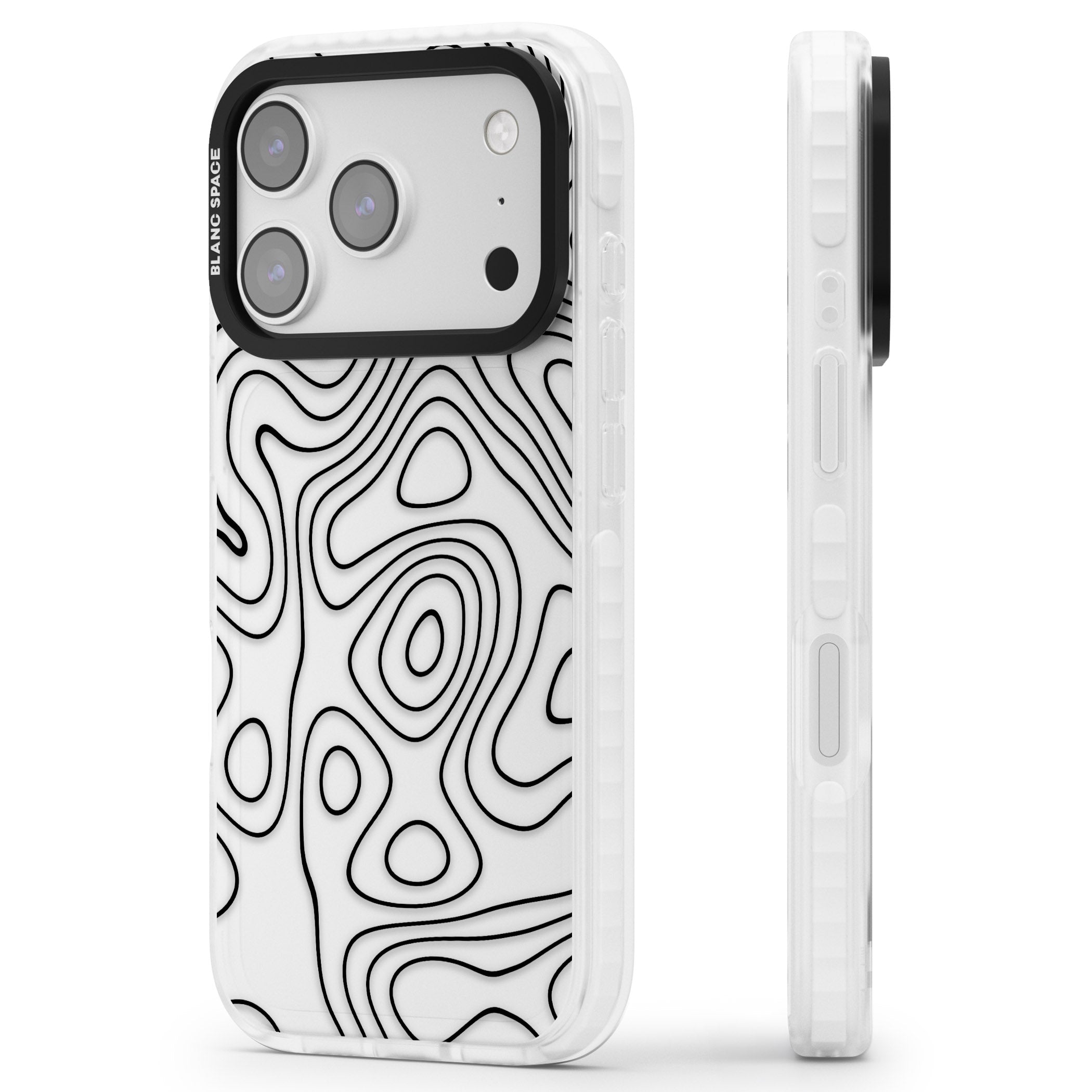 Damascus Steel iPhone 17 Pro Impact Clear Phone Case Side Profile