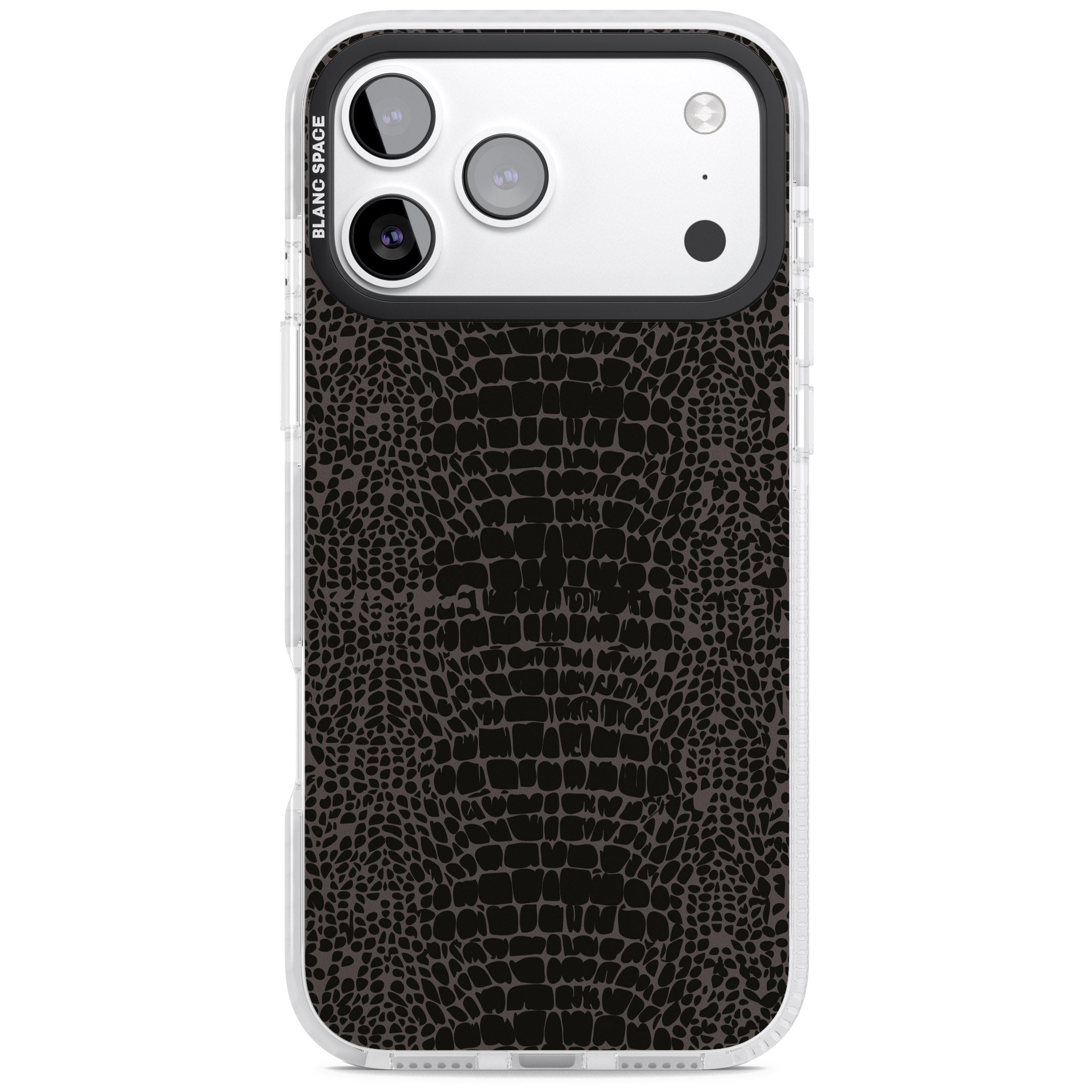 Dark Animal Print Snake Skin iPhone 17 Pro Impact Clear Phone Case