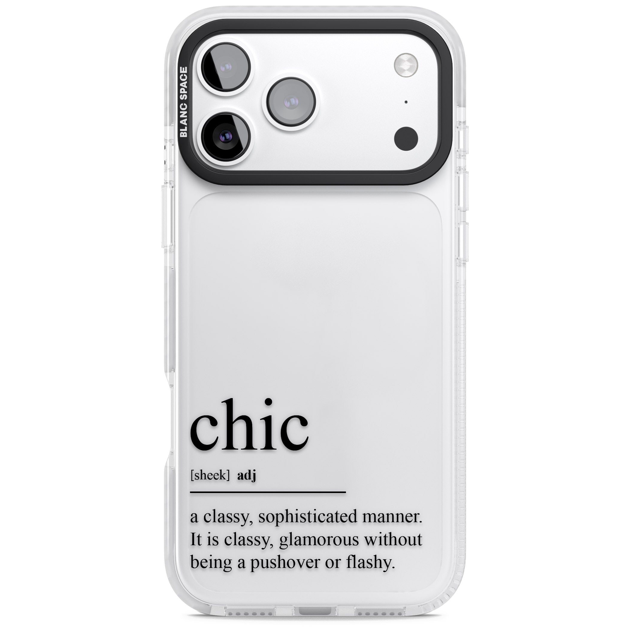 Chic iPhone 17 Pro Impact Clear Phone Case