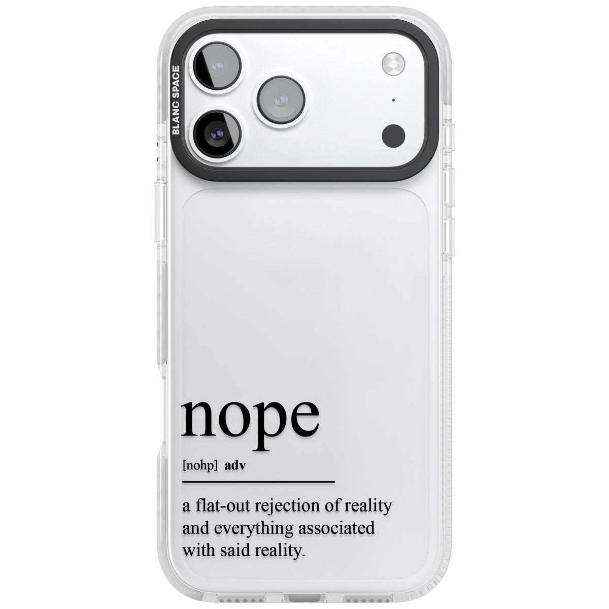 Nope iPhone 17 Pro Max Impact Clear Phone Case front
