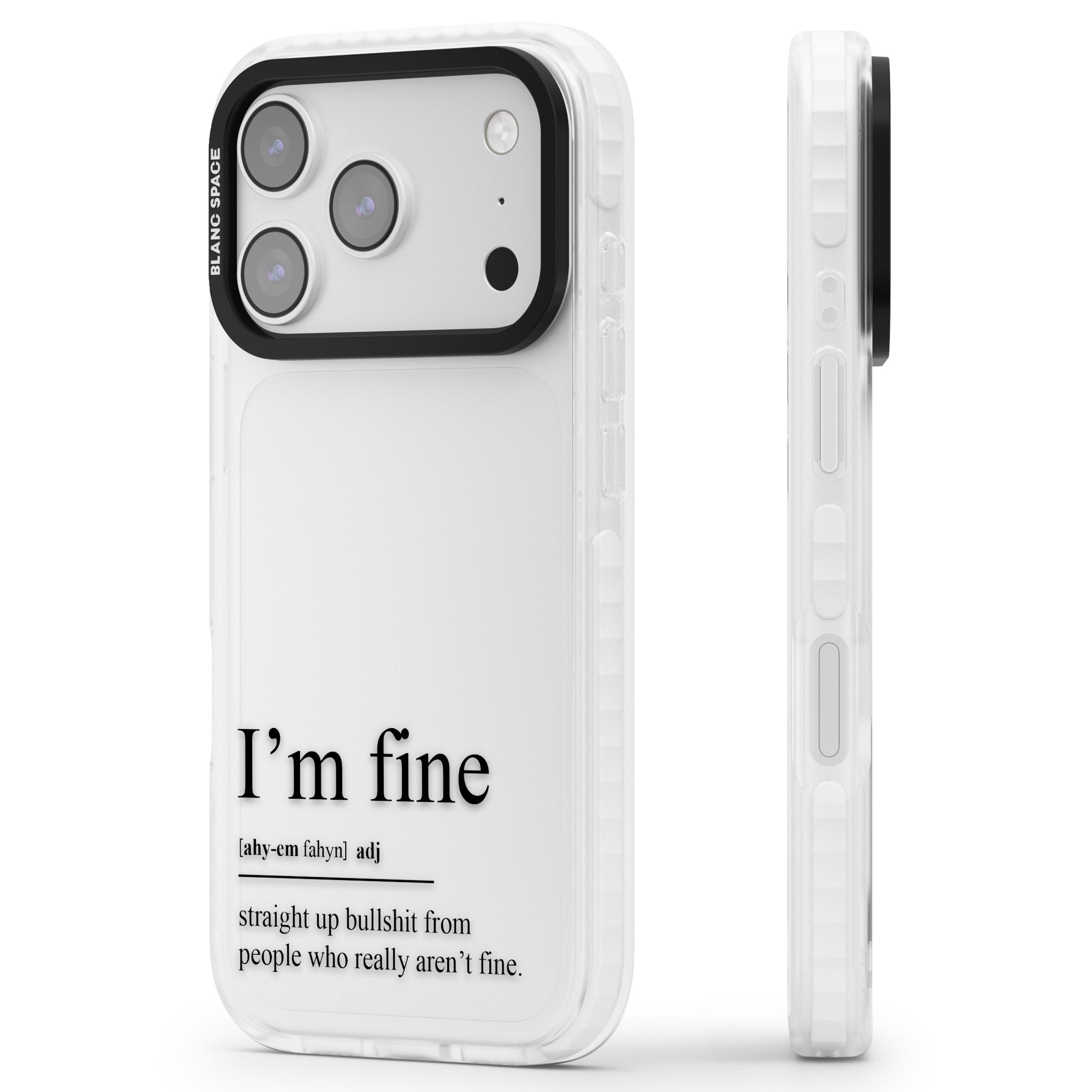 Im Fine iPhone 17 Pro Impact Clear Phone Case Side Profile