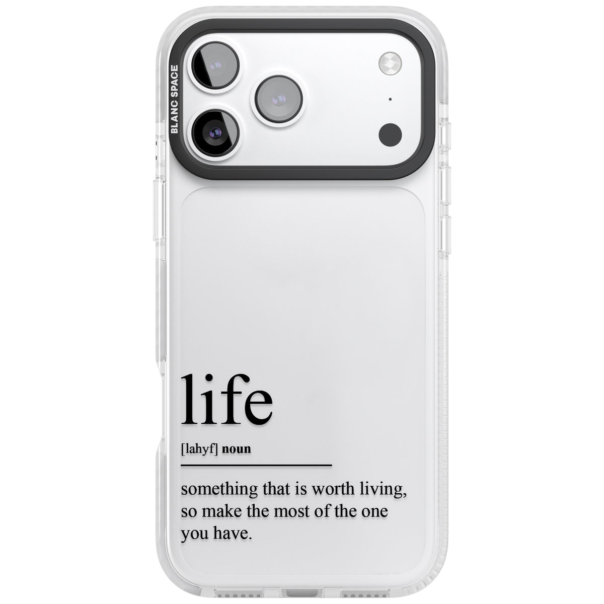 Life iPhone 17 Pro Max Impact Clear Phone Case front