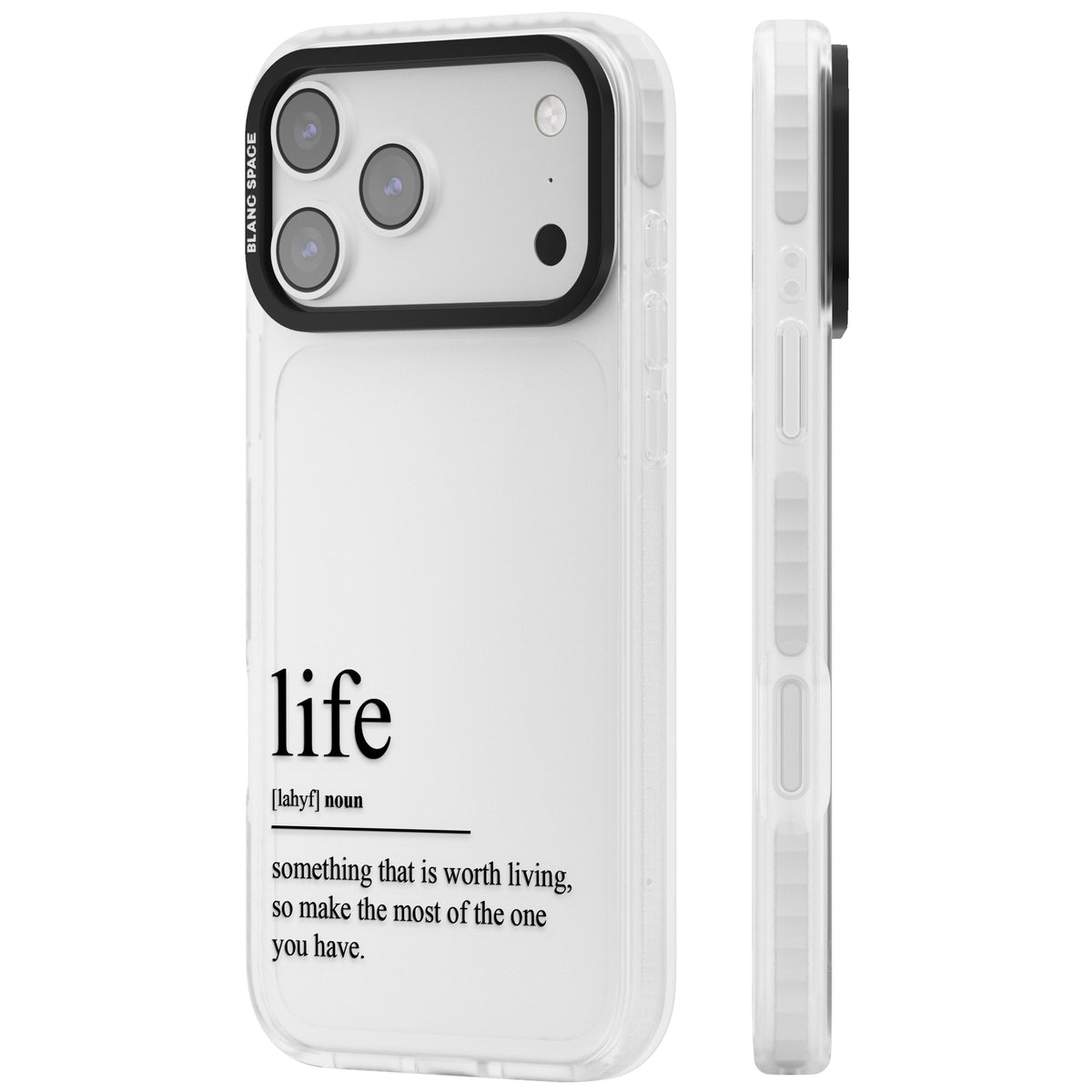 Life iPhone 17 Pro Max Impact Clear Phone Case side