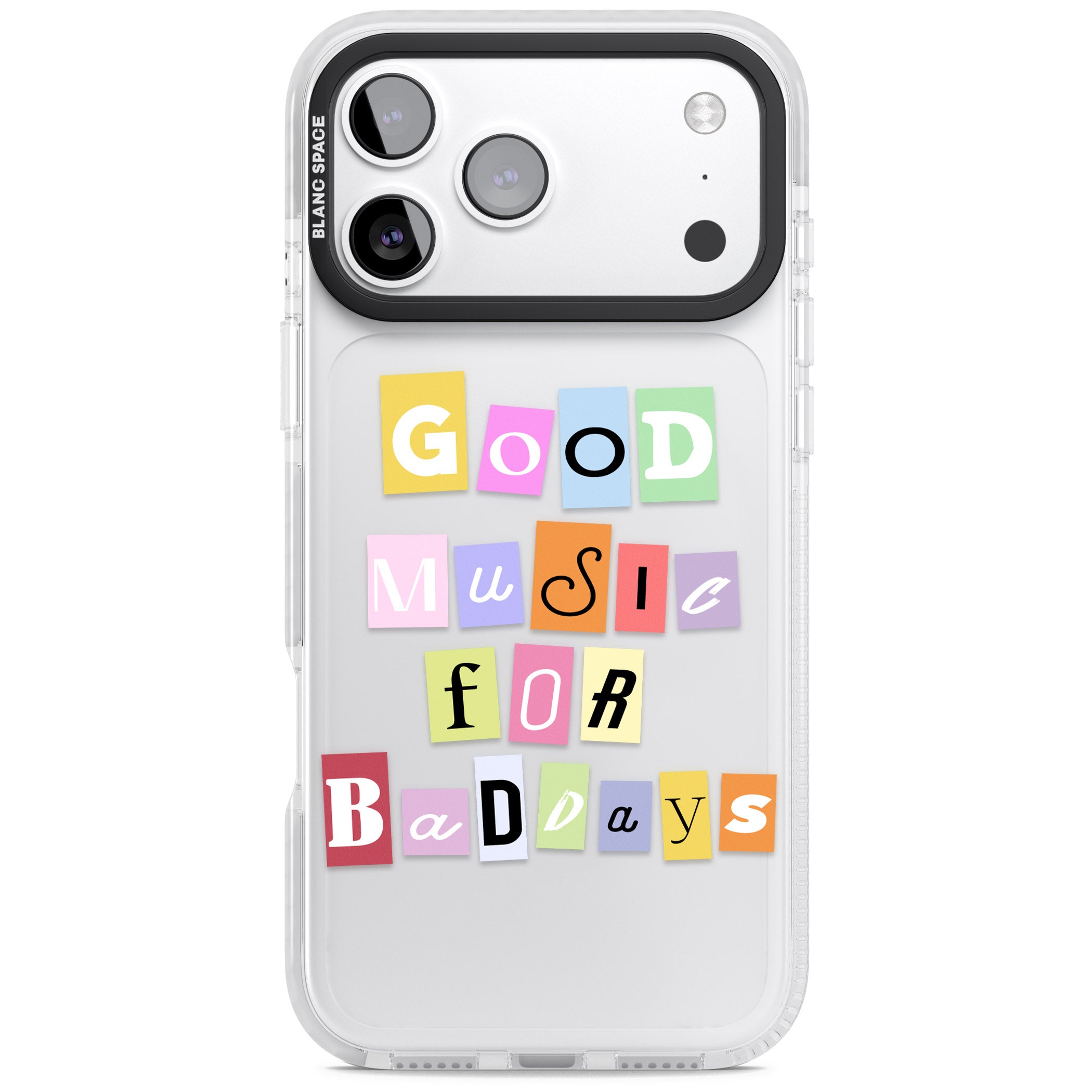 Good Music For Bad Days iPhone 17 Pro Impact Clear Phone Case