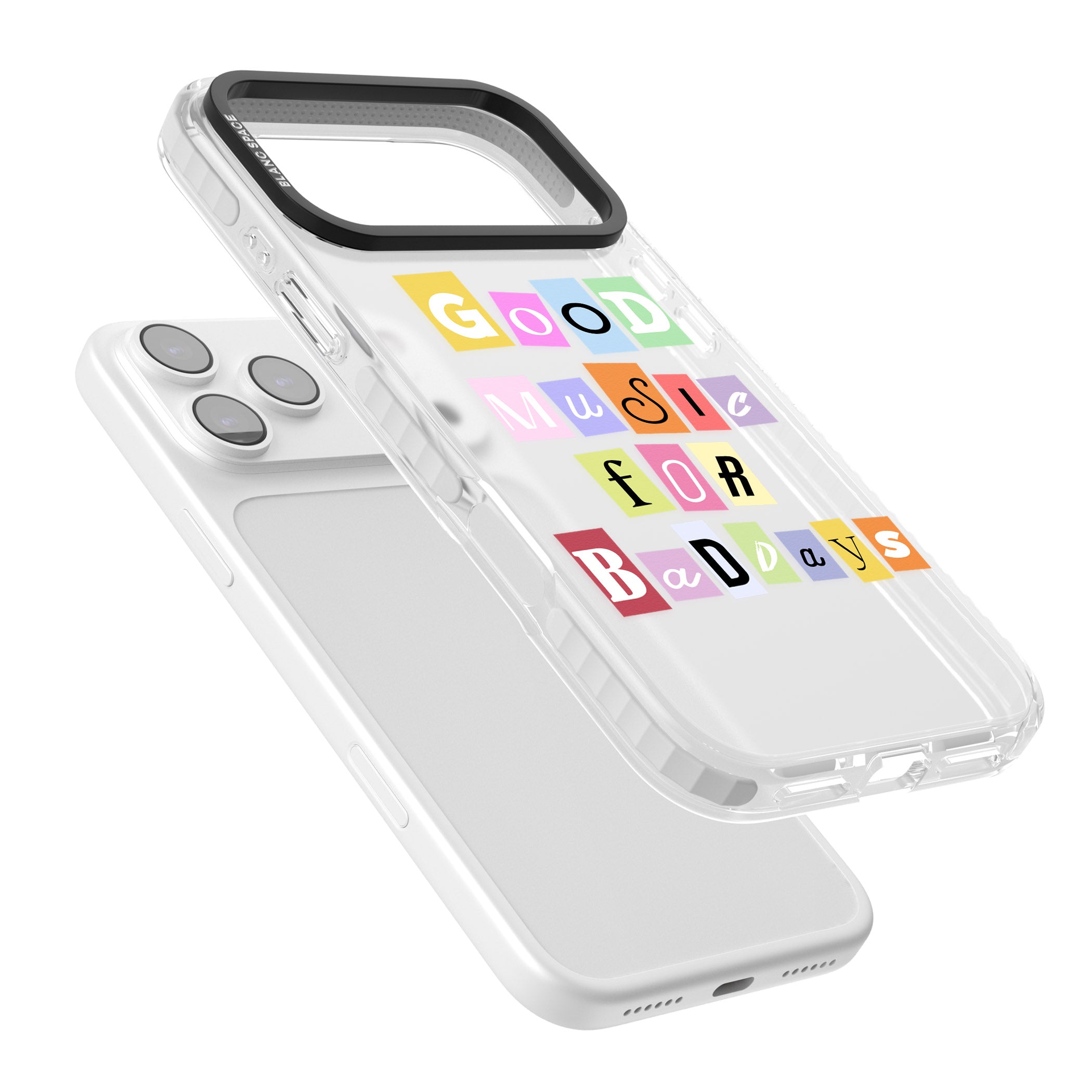 Good Music For Bad Days iPhone 17 Pro Impact Clear Phone Case Colours