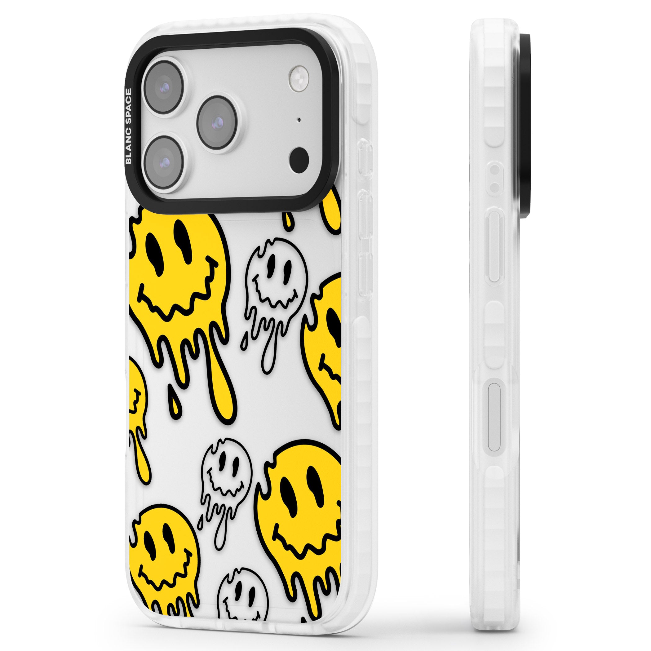 Face Melt iPhone 17 Pro Impact Clear Phone Case Side Profile