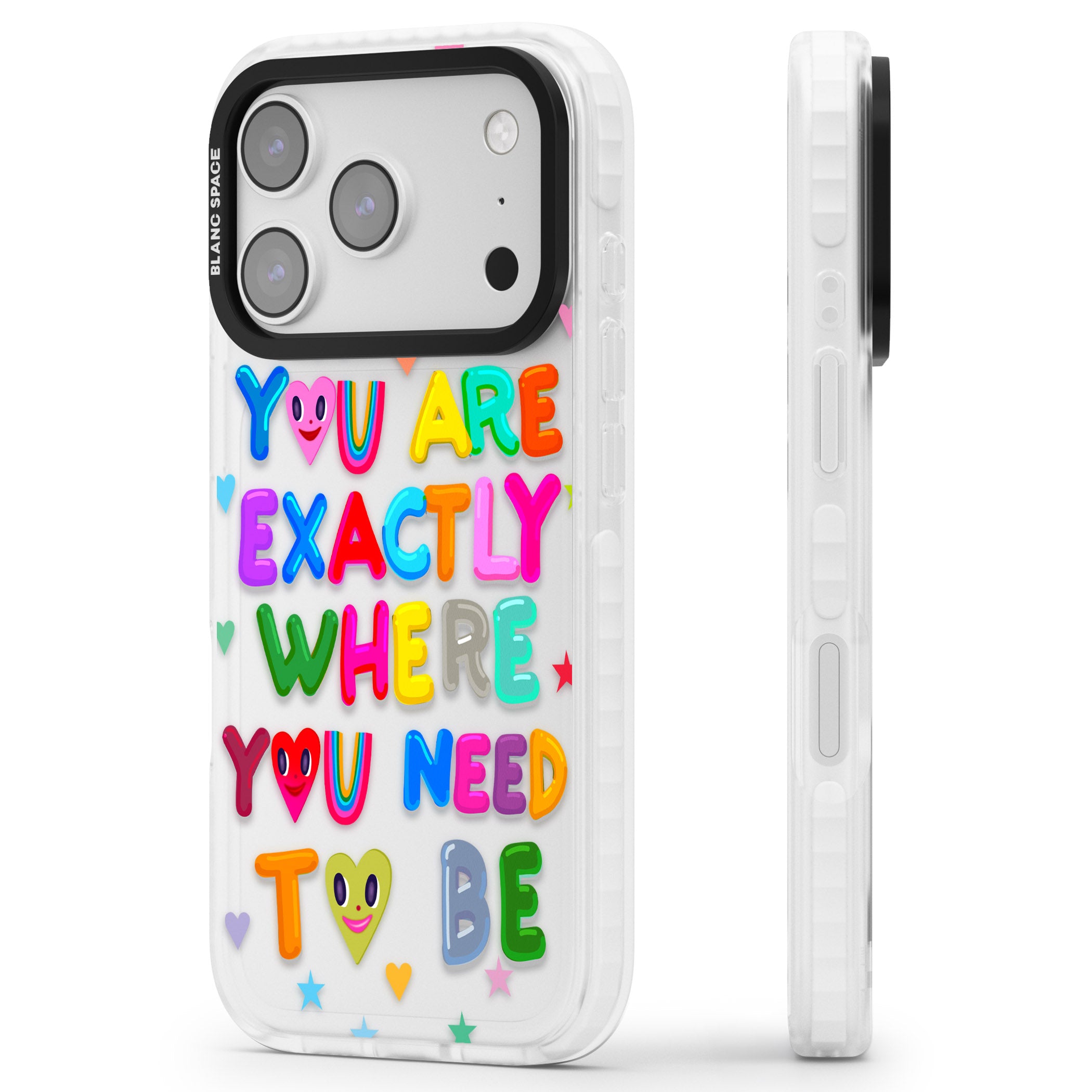 Exactly Where You Need To Be iPhone 17 Pro Impact Clear Phone Case Side Profile