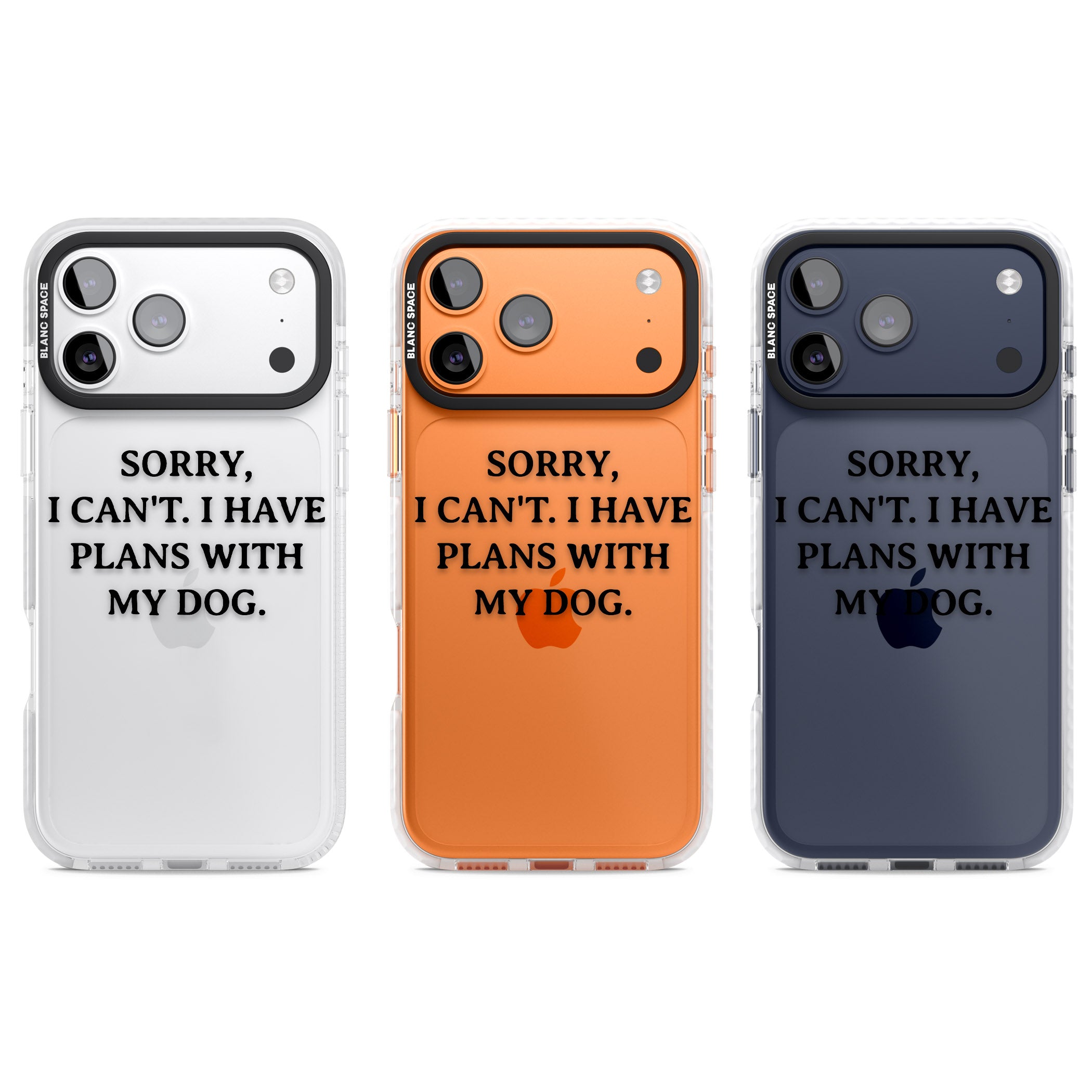 I Have Plans With My Dog iPhone 17 Pro Impact Clear Phone Case APT Impact Protection