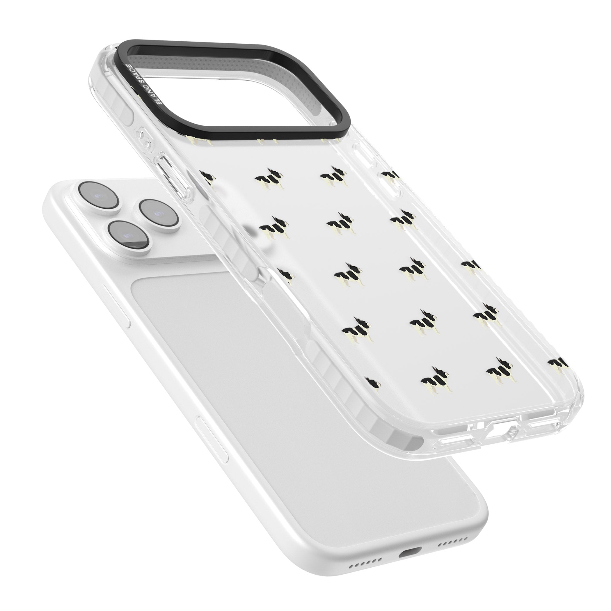 Frenchie Repeat Dog iPhone 17 Pro Impact Clear Phone Case Colours