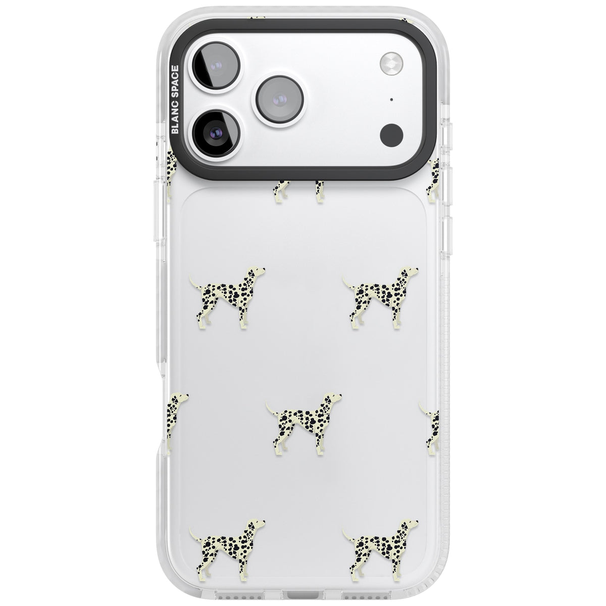 Dalmatian Dog Pattern iPhone 17 Pro Max Impact Clear Phone Case front