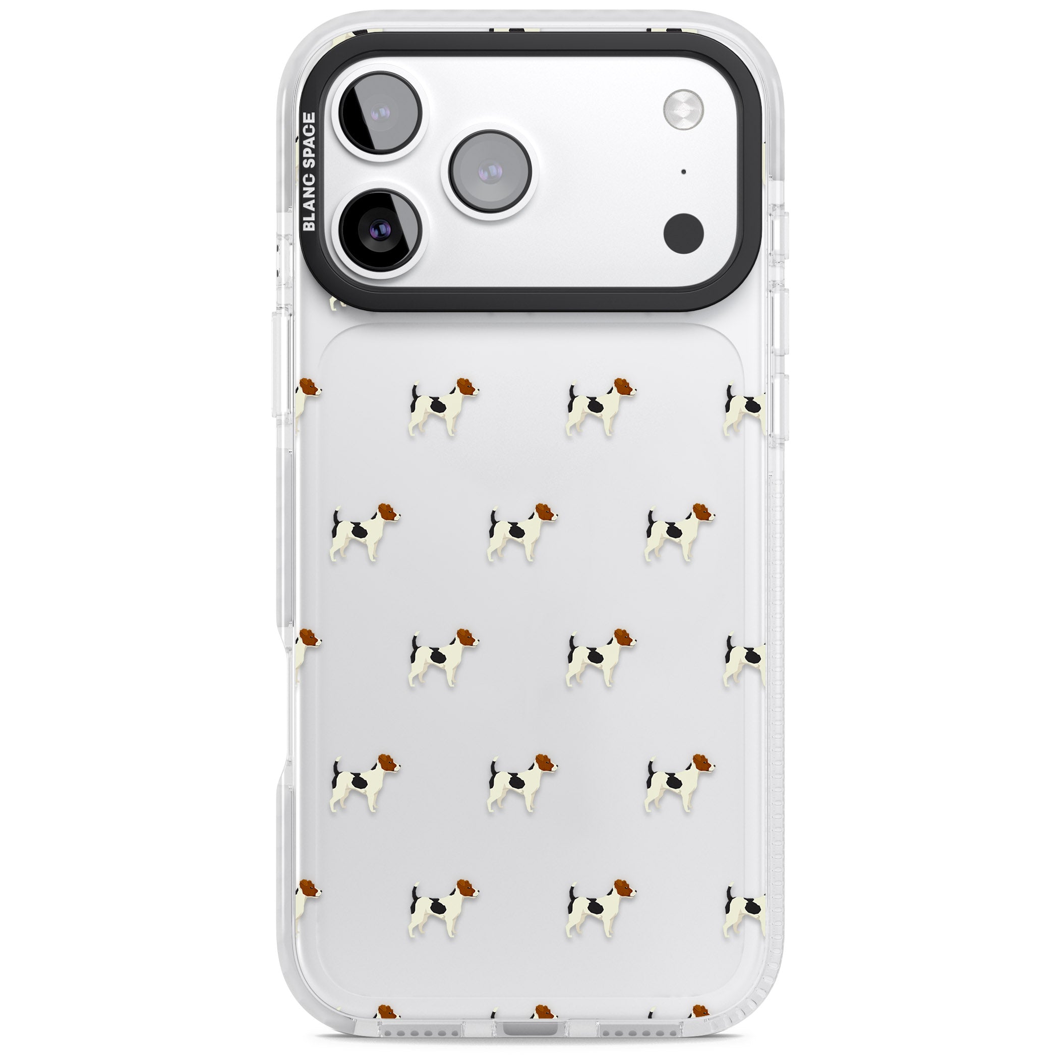 Jack Russell Terrier Pattern iPhone 17 Pro Impact Clear Phone Case