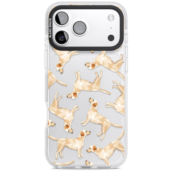 Yellow Labrador Watercolour Dog Pattern