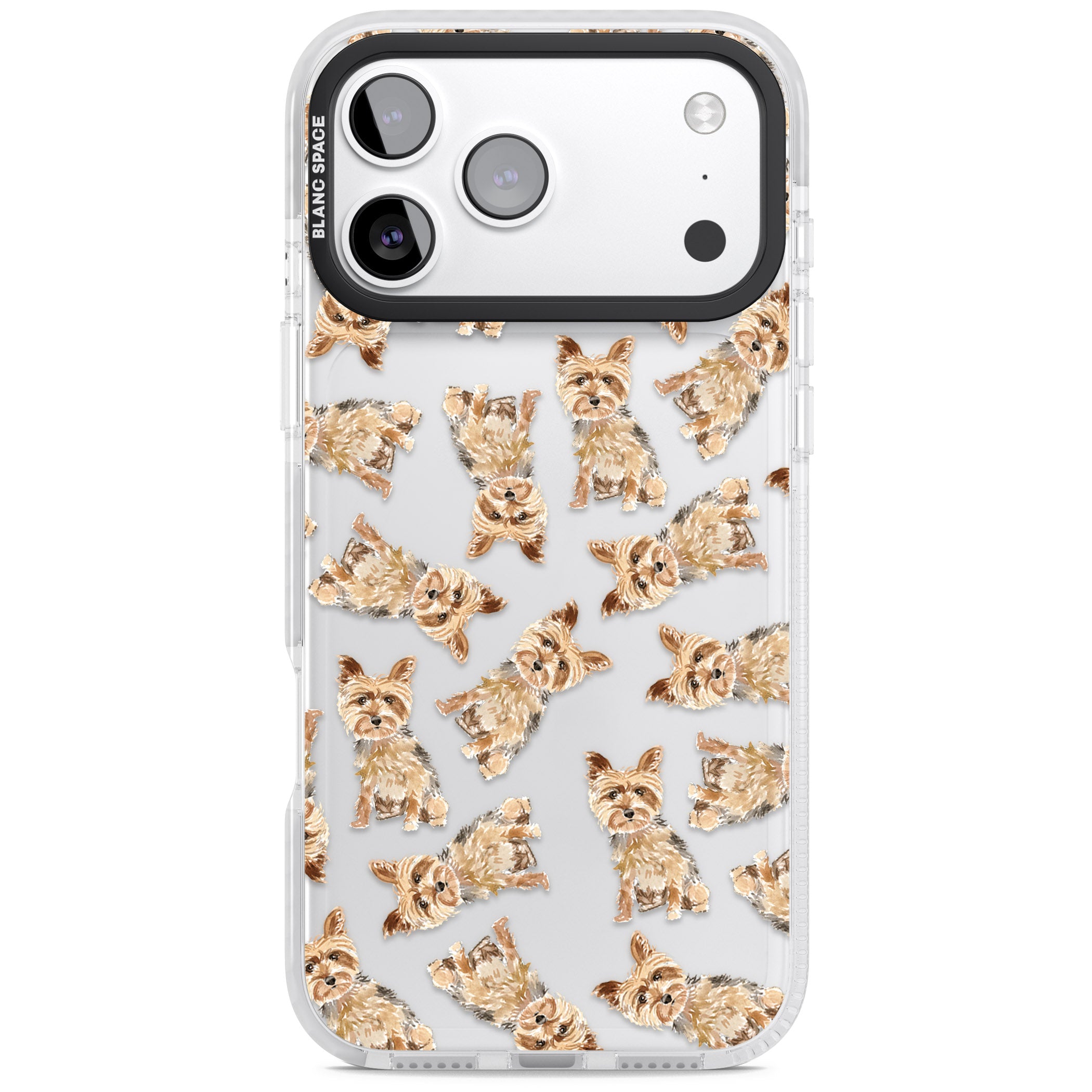 Yorkshire Terrier Dog Pattern iPhone 17 Pro Impact Clear Phone Case