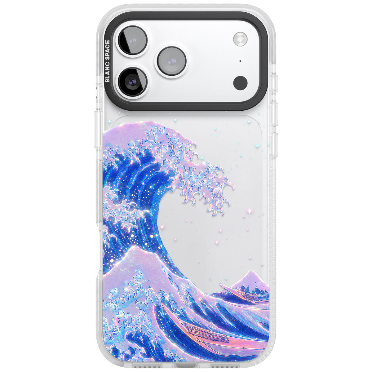 The Great Wave In Opal iPhone 17 Pro Max Impact Clear Phone Case front