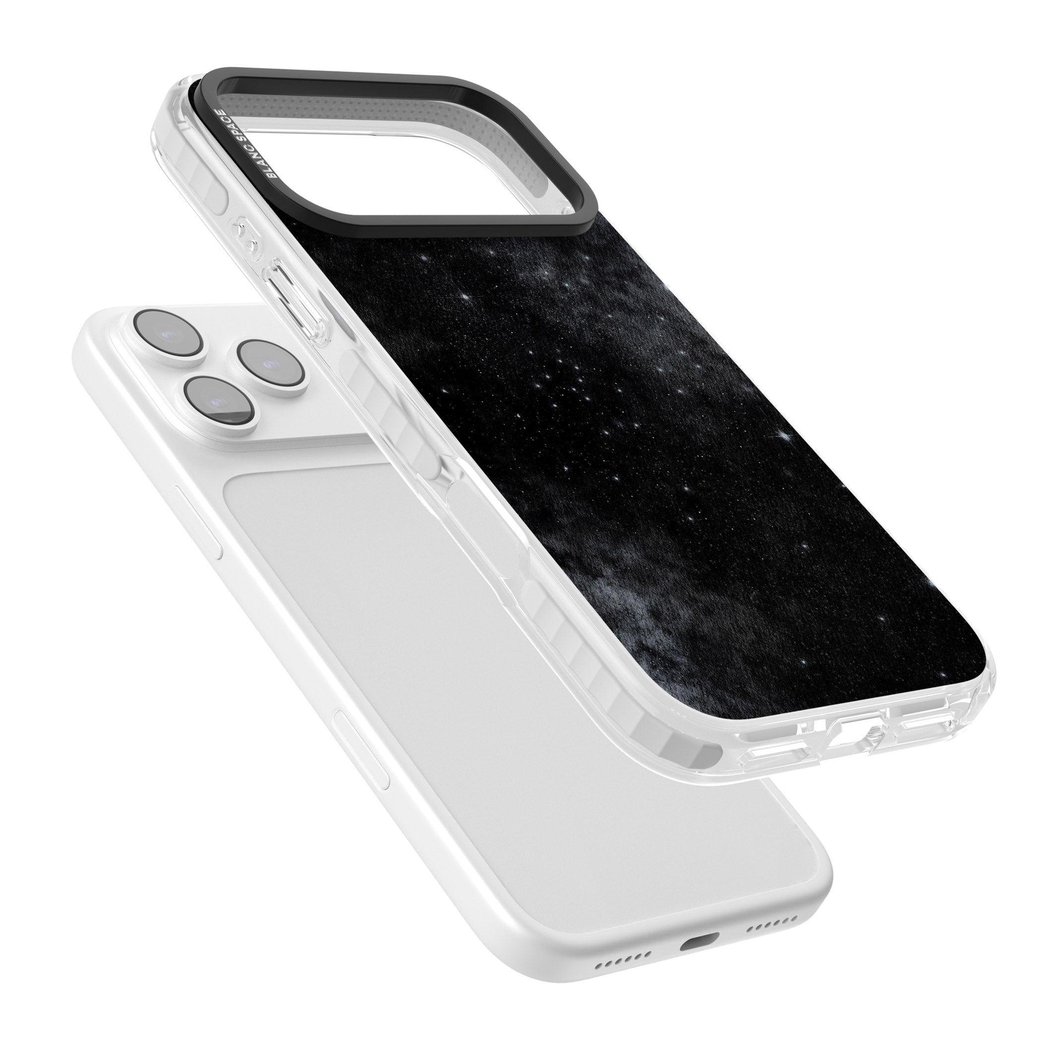 Night Sky Galaxies: Shimmering Stars iPhone 17 Pro Impact Clear Phone Case Colours