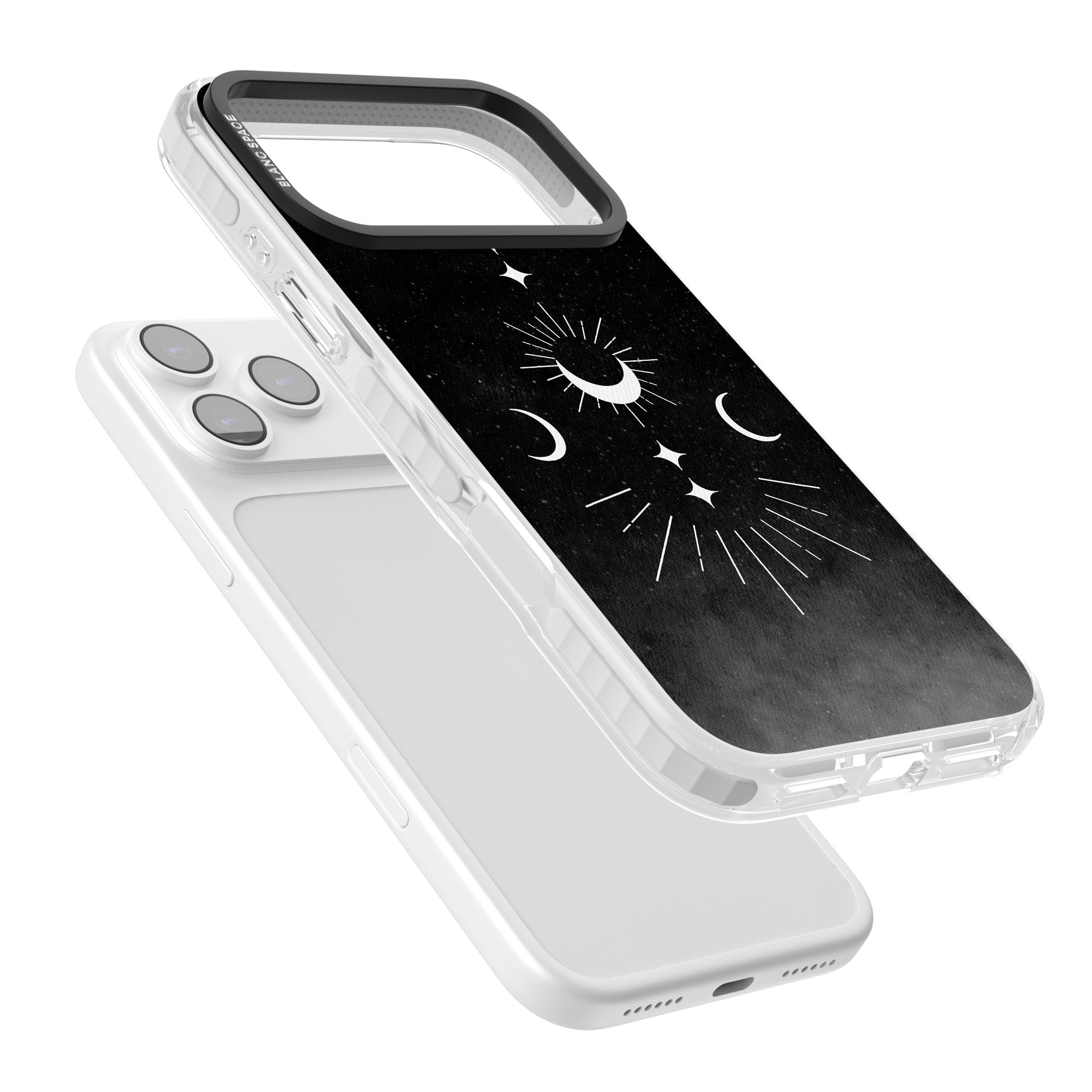 Lunar Mandala iPhone 17 Pro Impact Clear Phone Case Colours