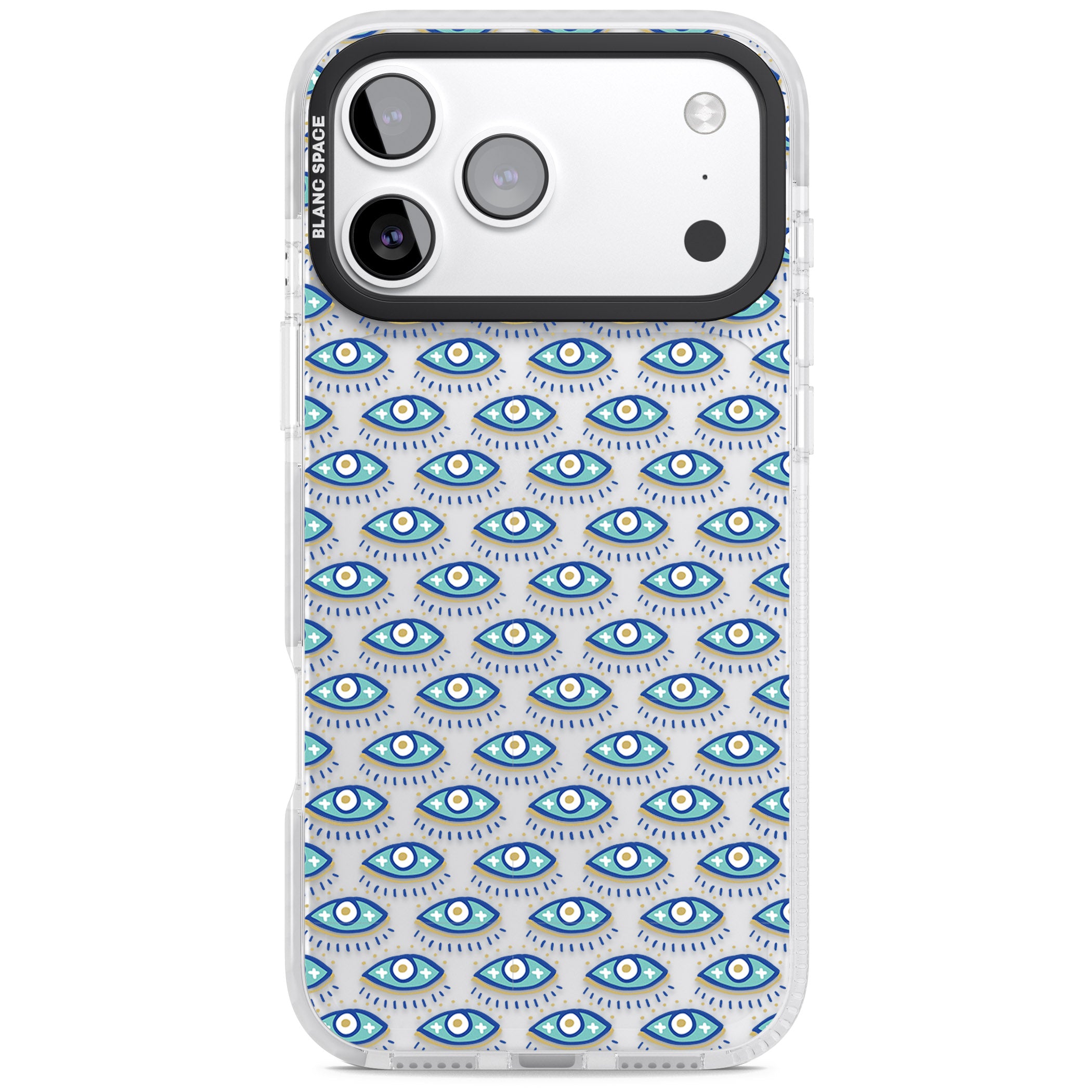 Psychedelic Eyes Pattern Color iPhone 17 Pro Impact Clear Phone Case