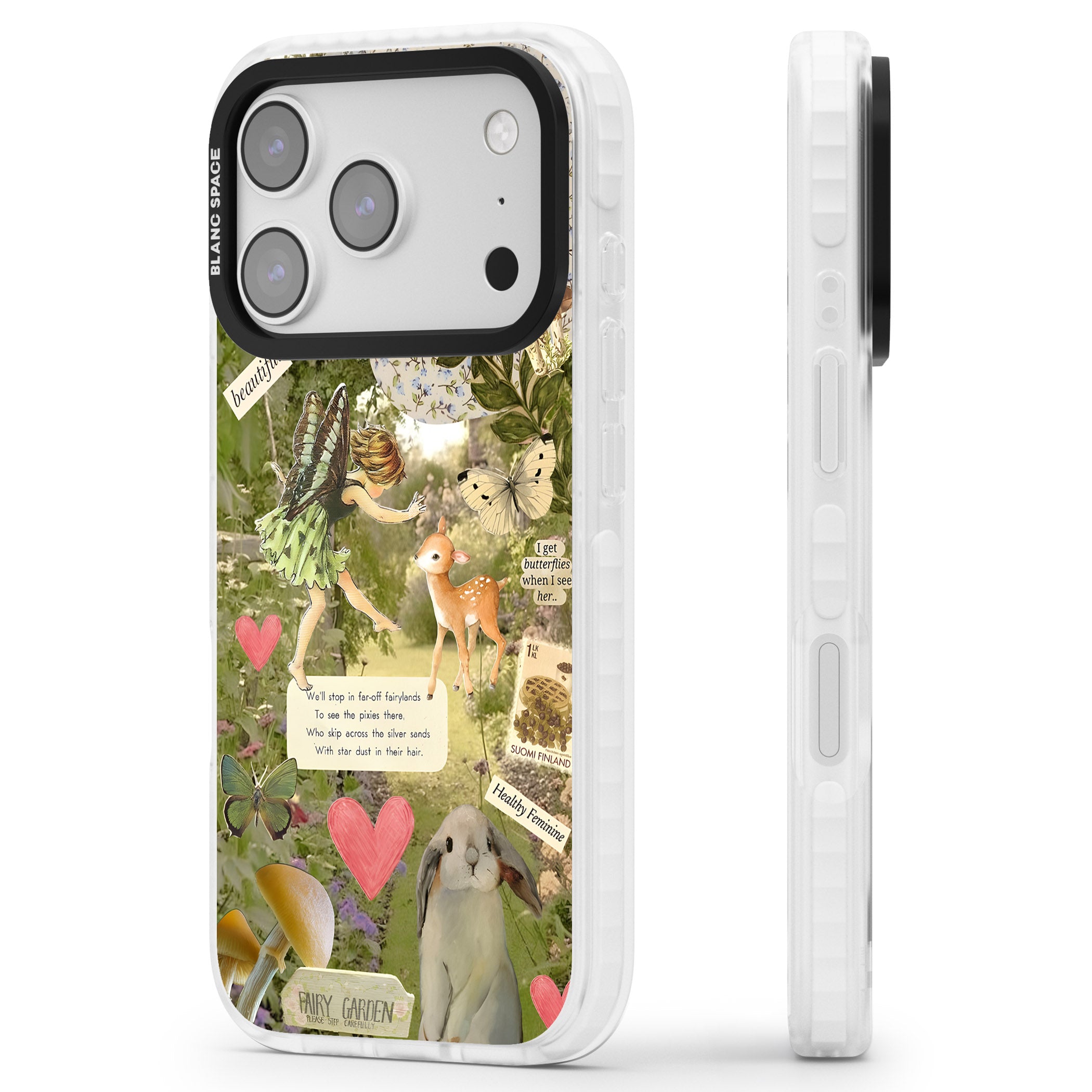 Soft Fairy iPhone 17 Pro Impact Clear Phone Case Side Profile