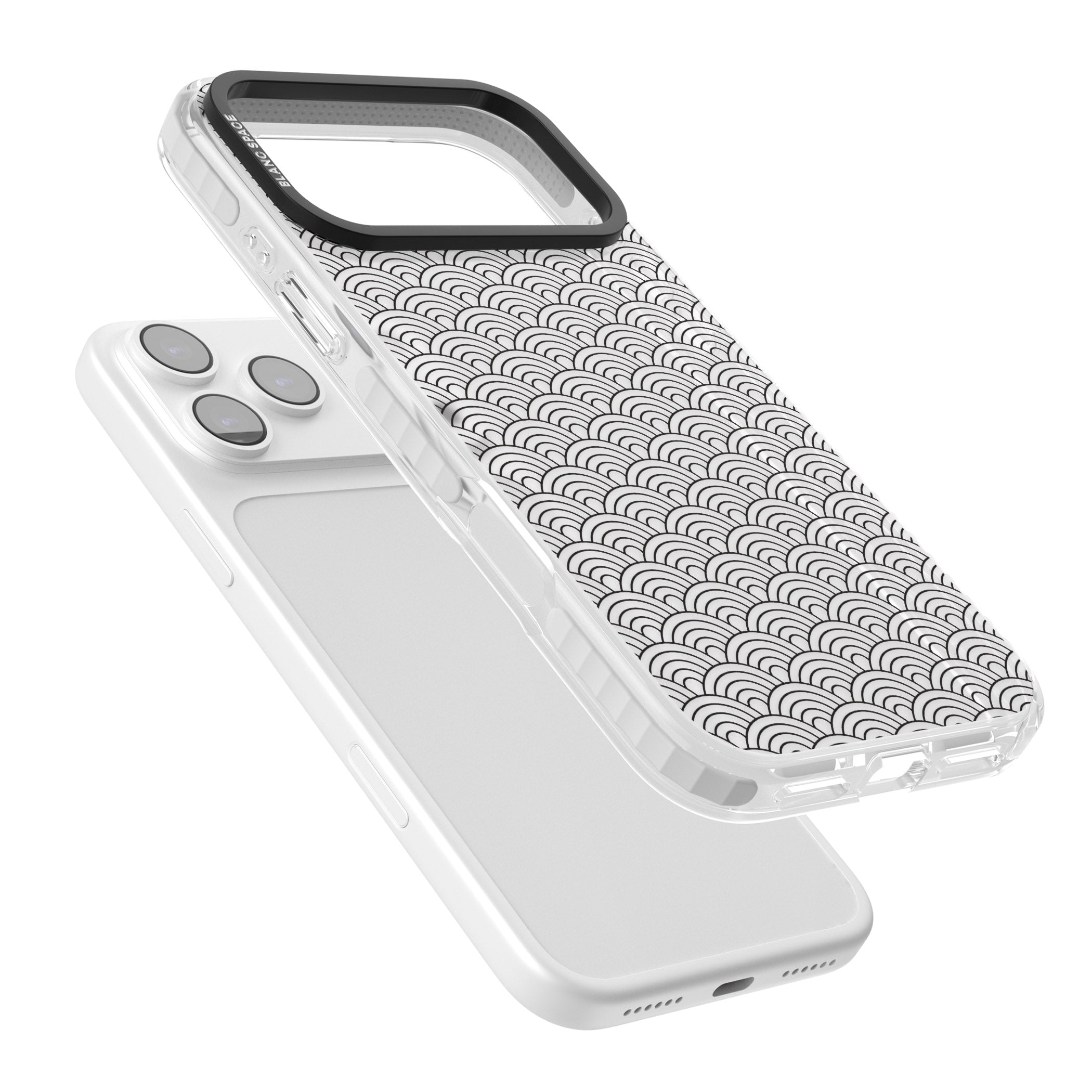 Scalloped Waves iPhone 17 Pro Impact Clear Phone Case Colours