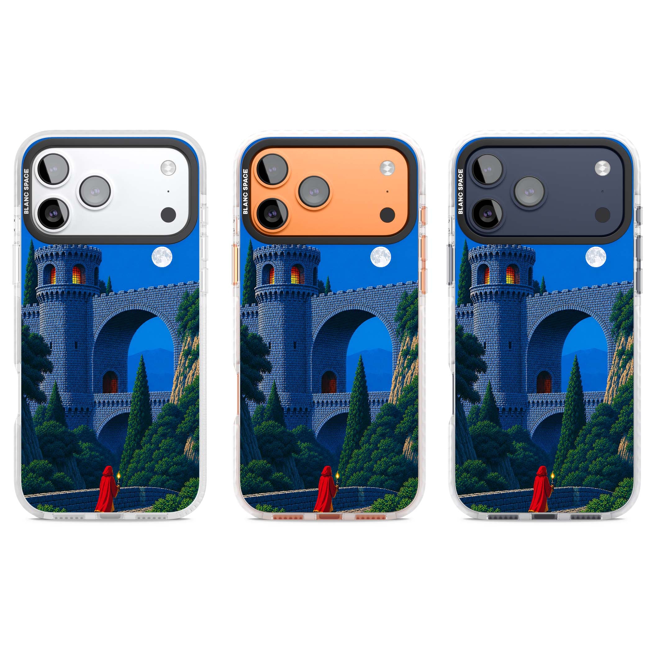 Castle Walls art iPhone case | Black Impact case for iPhone 17 Pro, iPhone 17 Pro Max