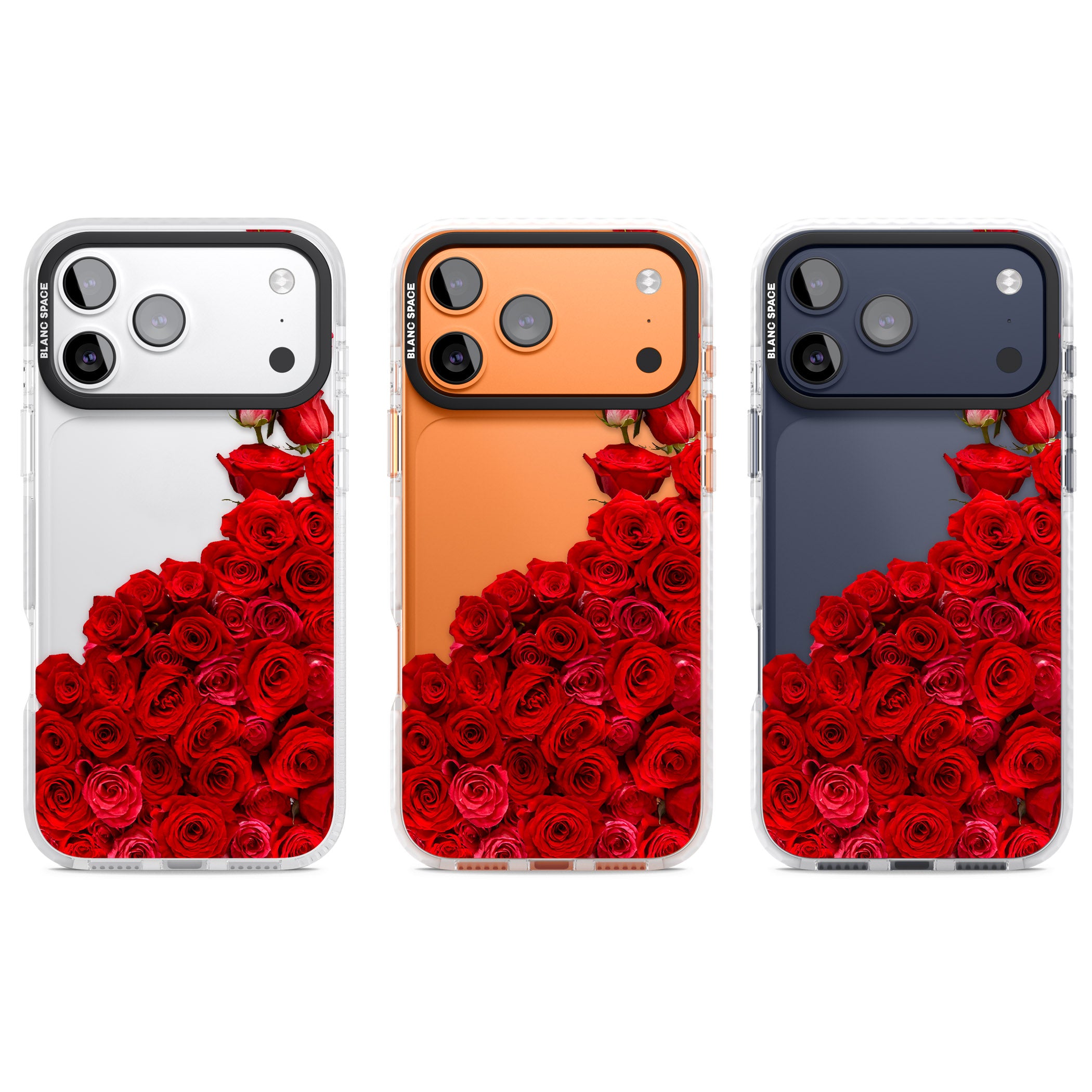 Floral Roses iPhone 17 Pro Impact Clear Phone Case APT Impact Protection