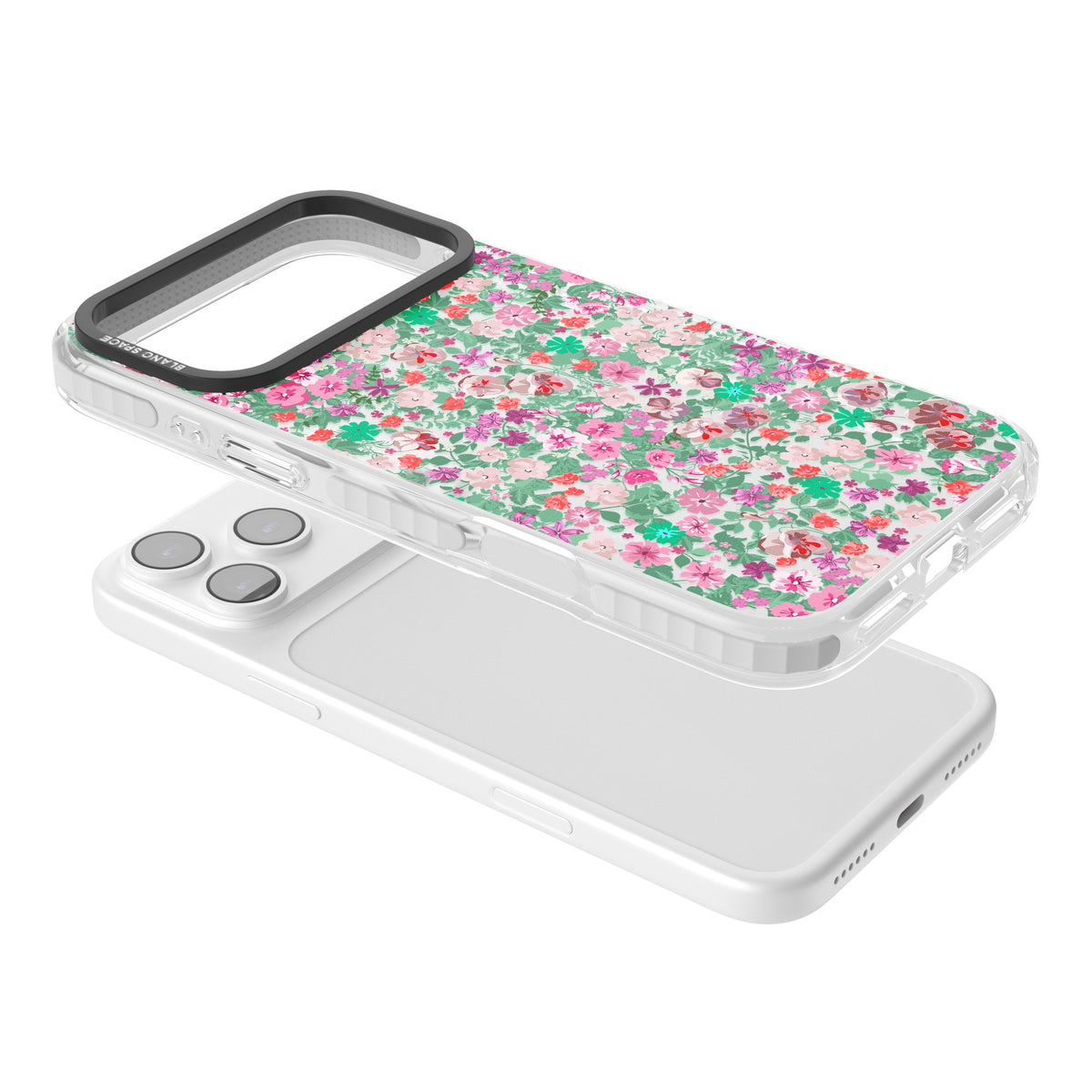 Florentine Meadow iPhone 17 Pro Max Impact Clear Phone Case angled