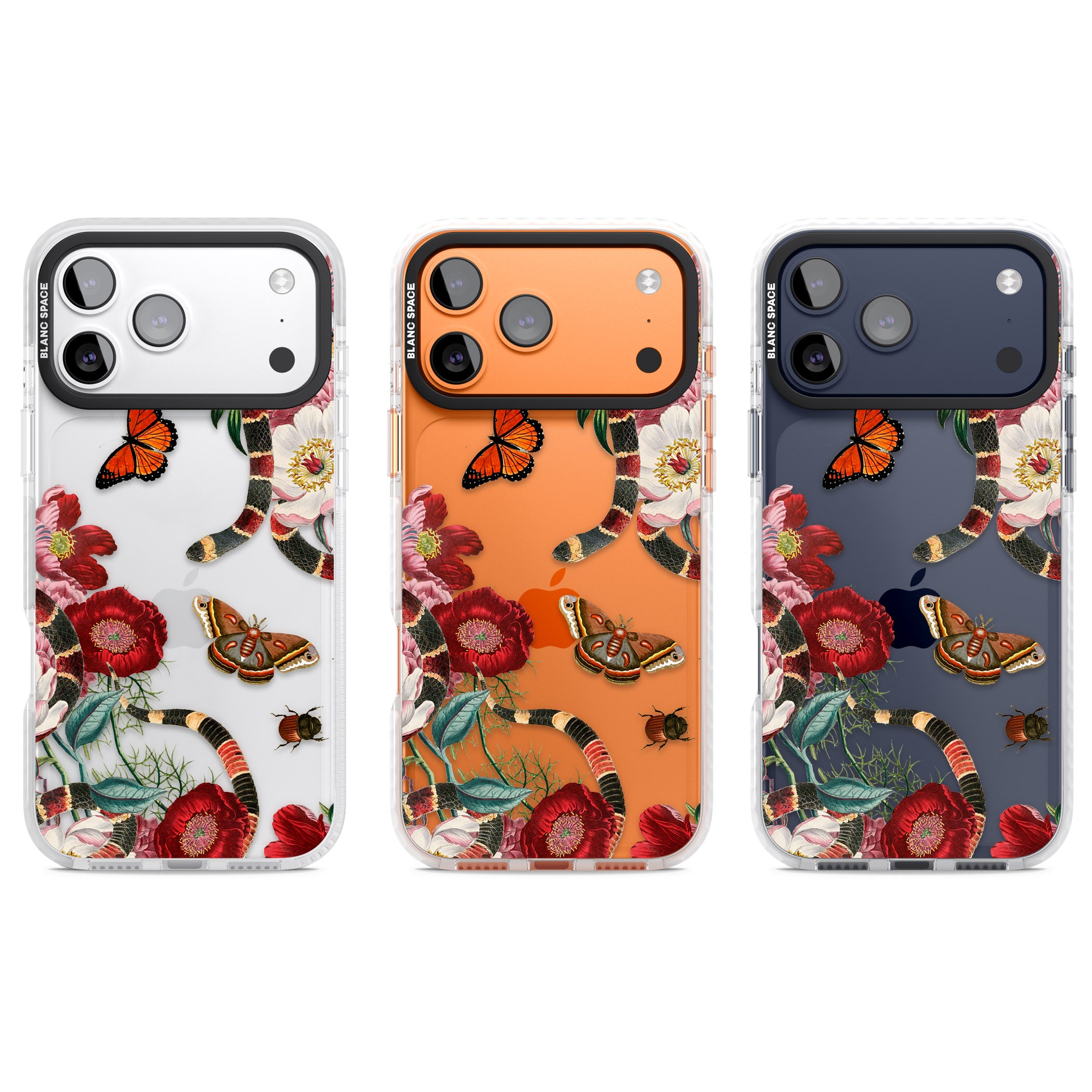 Botanical Snake iPhone 17 Pro Impact Clear Phone Case APT Impact Protection