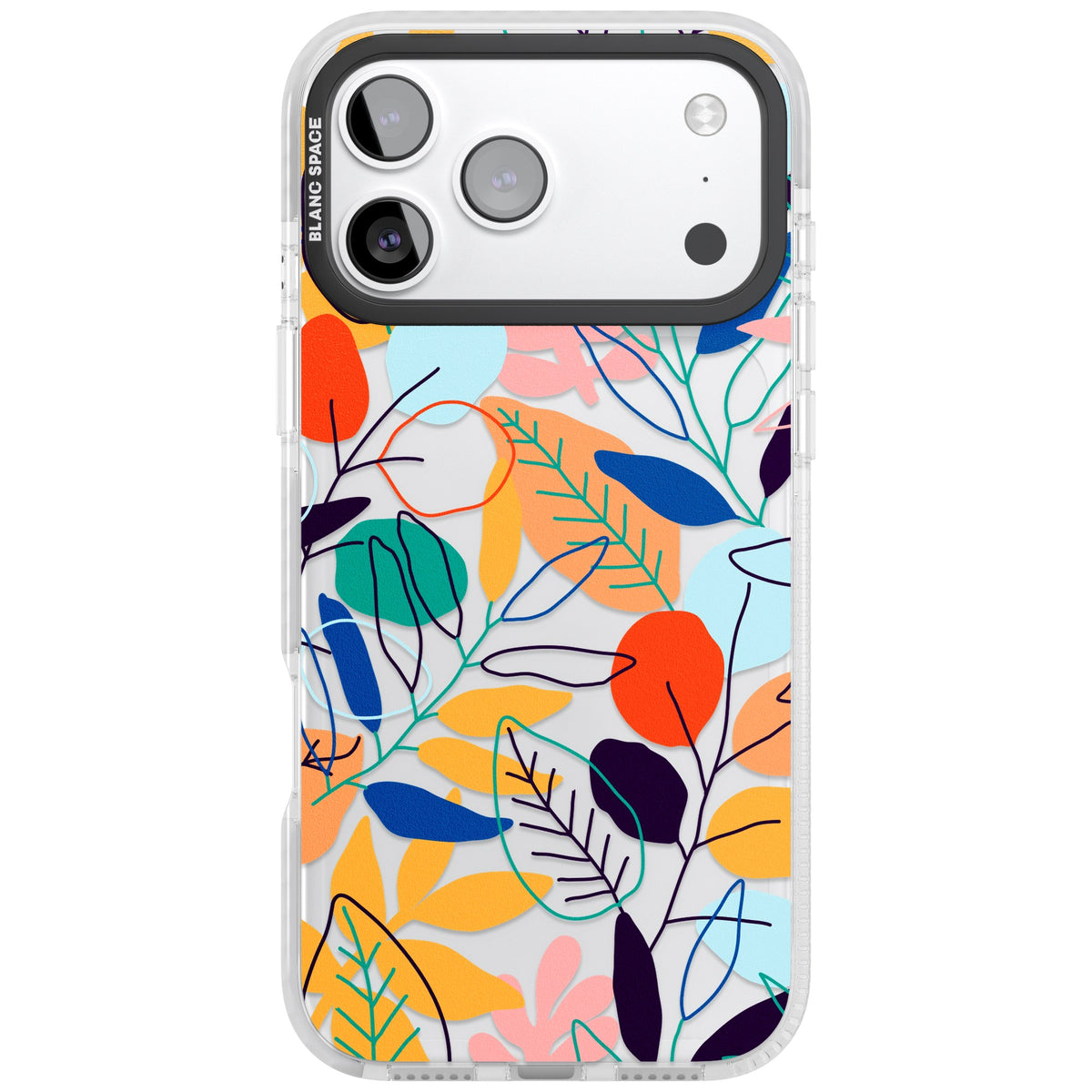 Flora Lines iPhone 17 Pro Max Impact Clear Phone Case front