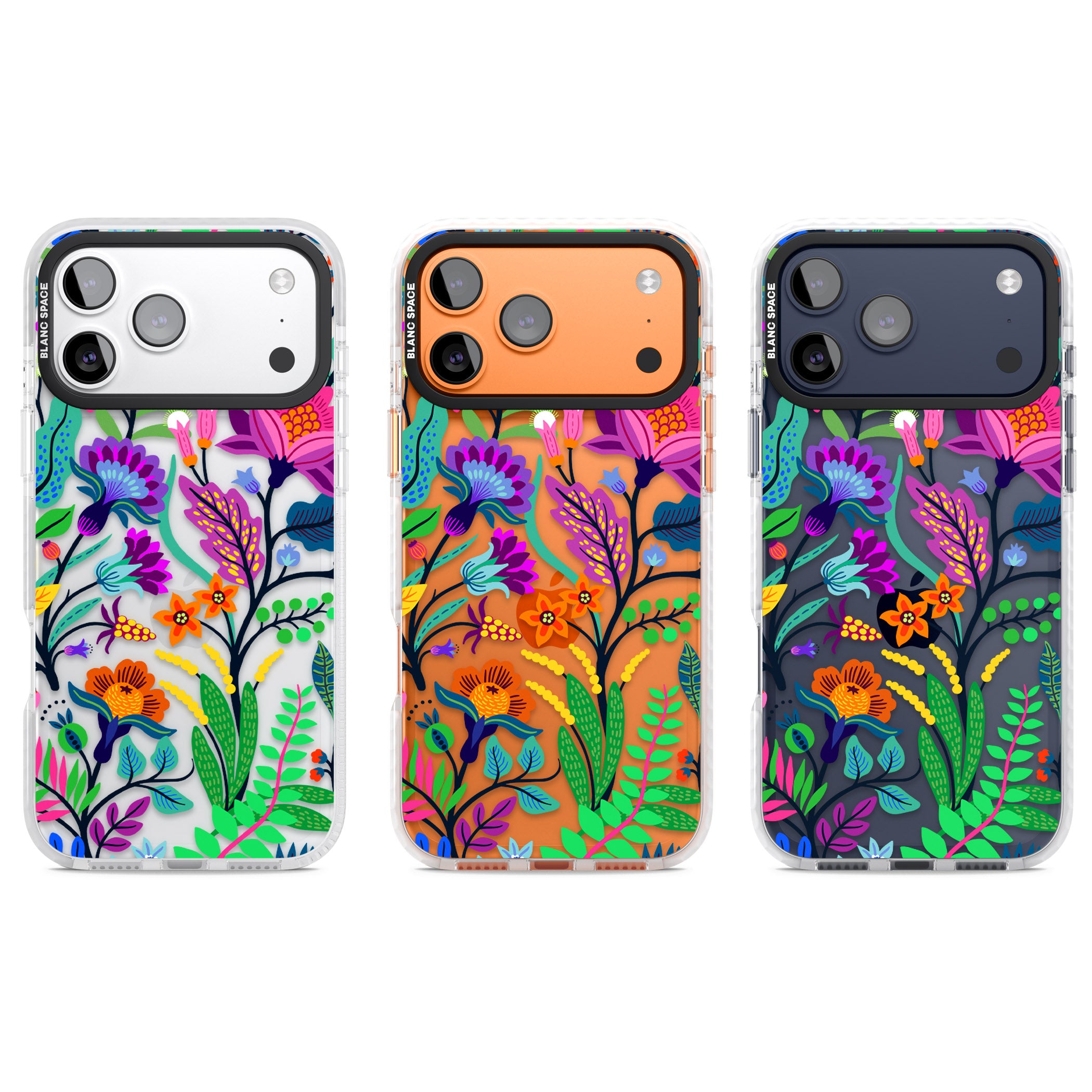 Floral Vibe iPhone 17 Pro Impact Clear Phone Case APT Impact Protection