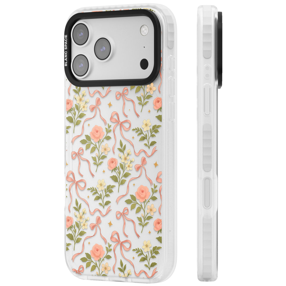 Ribbon Garden iPhone 17 Pro Max Impact Clear Phone Case side