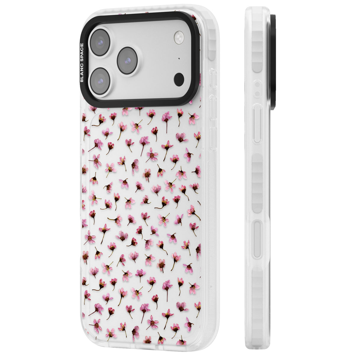 Cherry Flower Mist iPhone 17 Pro Max Impact Clear Phone Case side