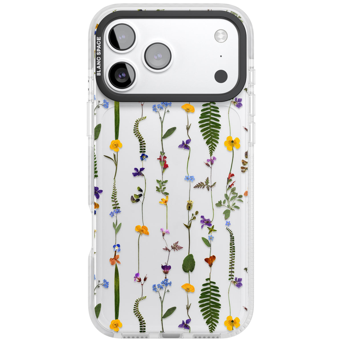 Wildflower Chain iPhone 17 Pro Max Impact Clear Phone Case front