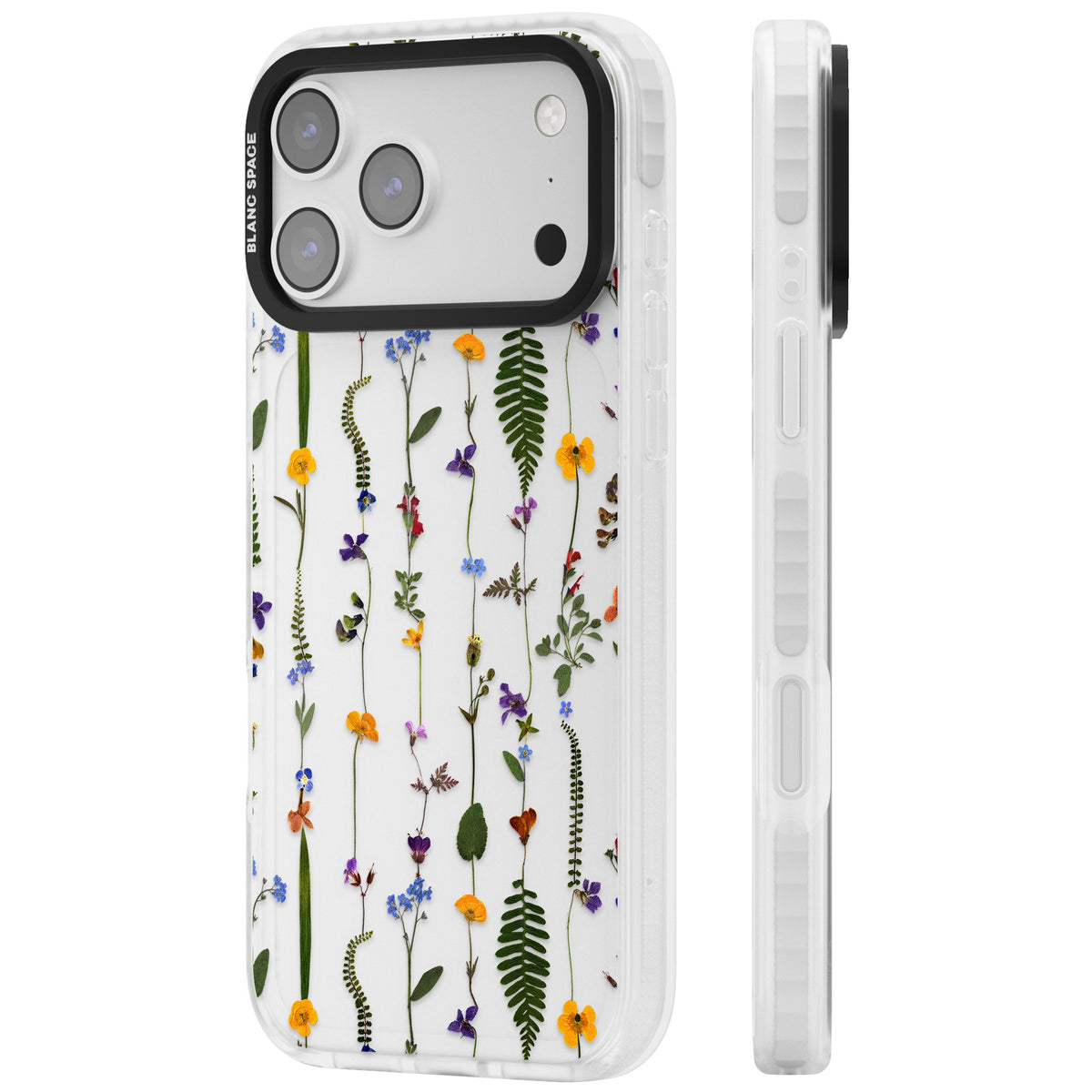 Wildflower Chain iPhone 17 Pro Max Impact Clear Phone Case side