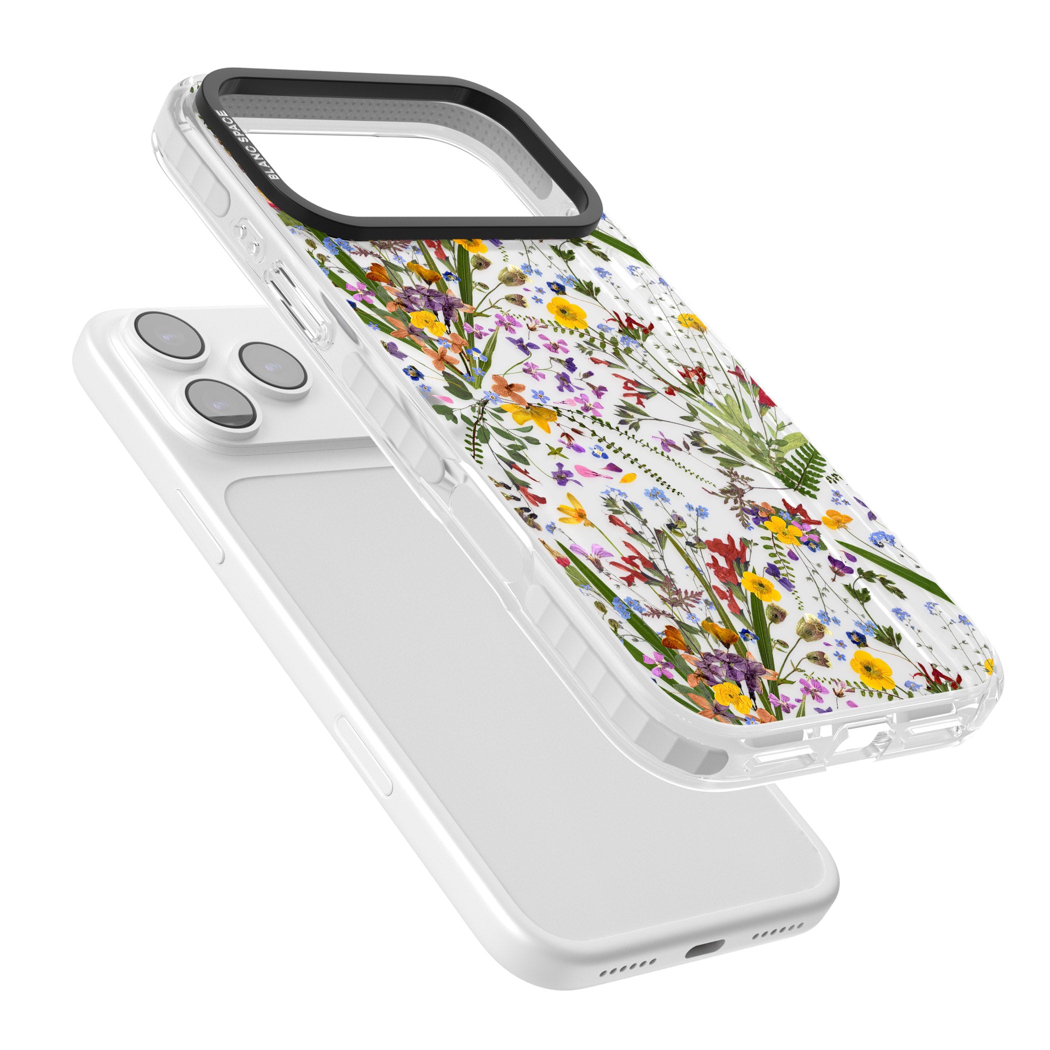 Wildflower & Leaves iPhone 17 Pro Impact Clear Phone Case Colours