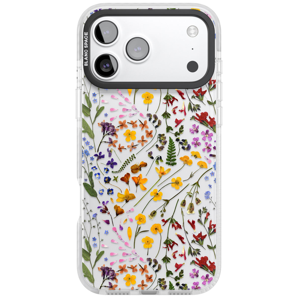 Wildflower iPhone 17 Pro Max Impact Clear Phone Case front