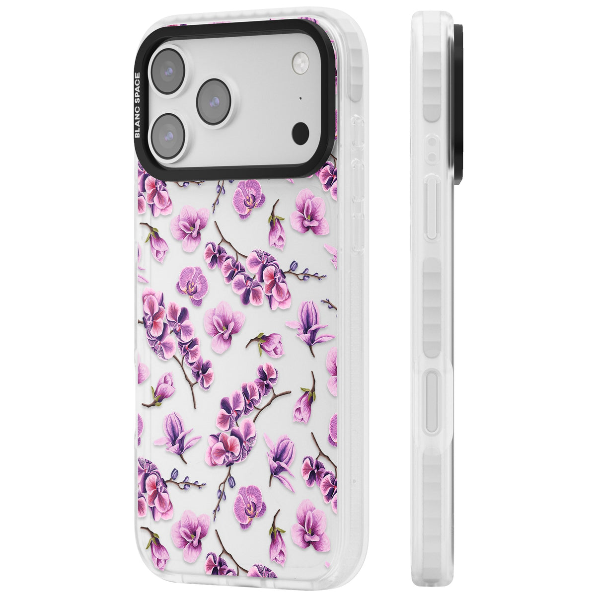 Soft Bloom iPhone 17 Pro Max Impact Clear Phone Case side