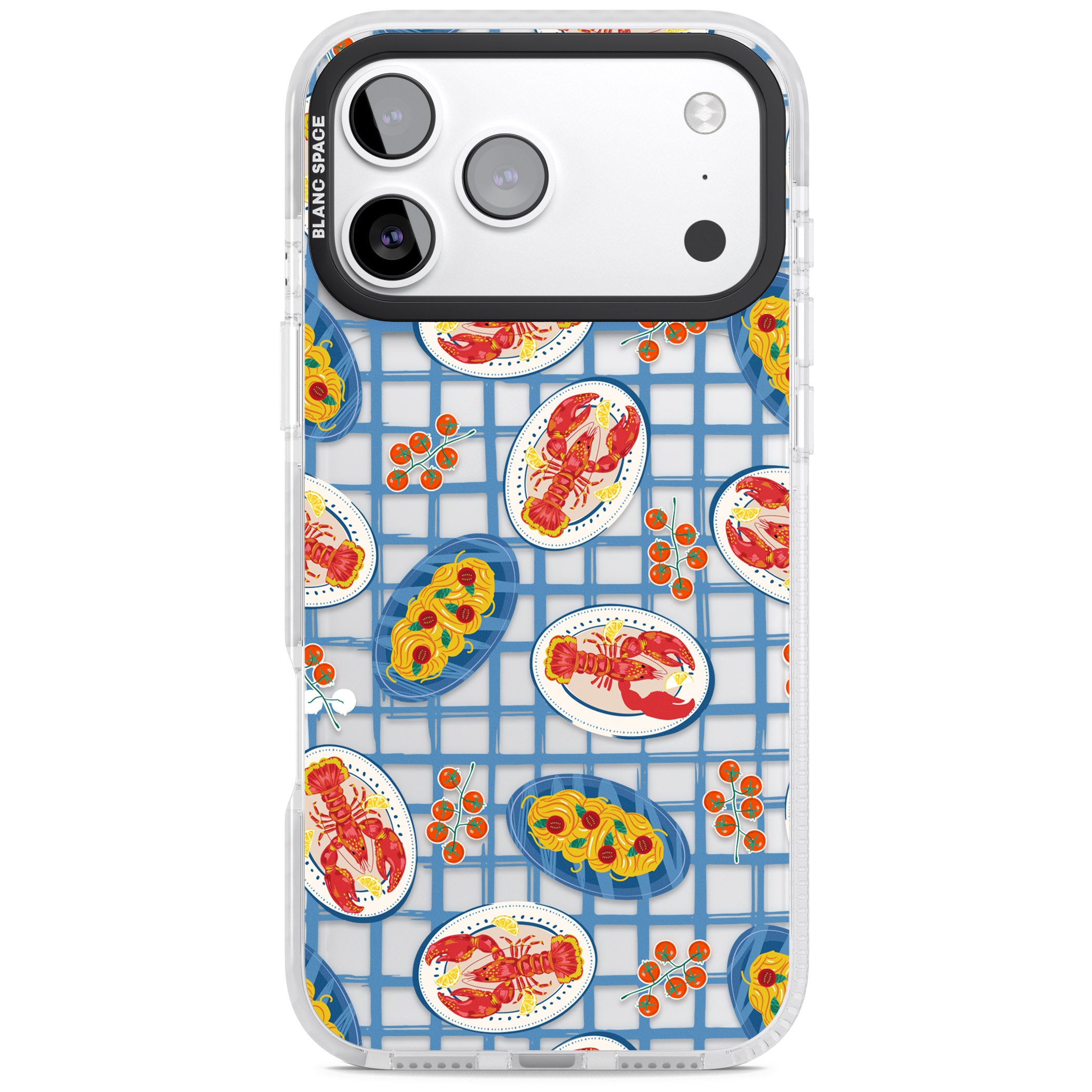Lobster & Pasta Picnic iPhone 17 Pro Impact Clear Phone Case